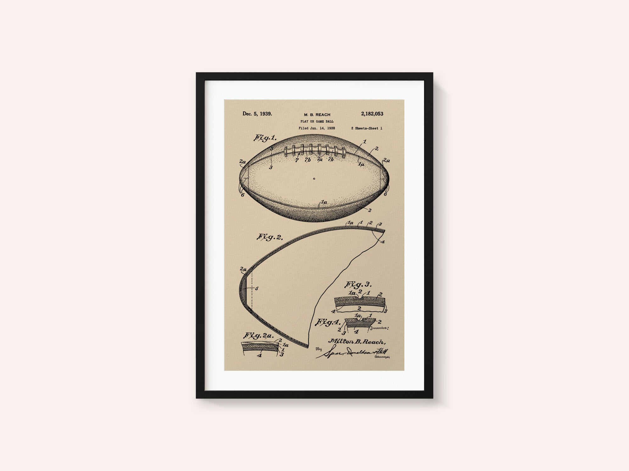 Football Patent 1938