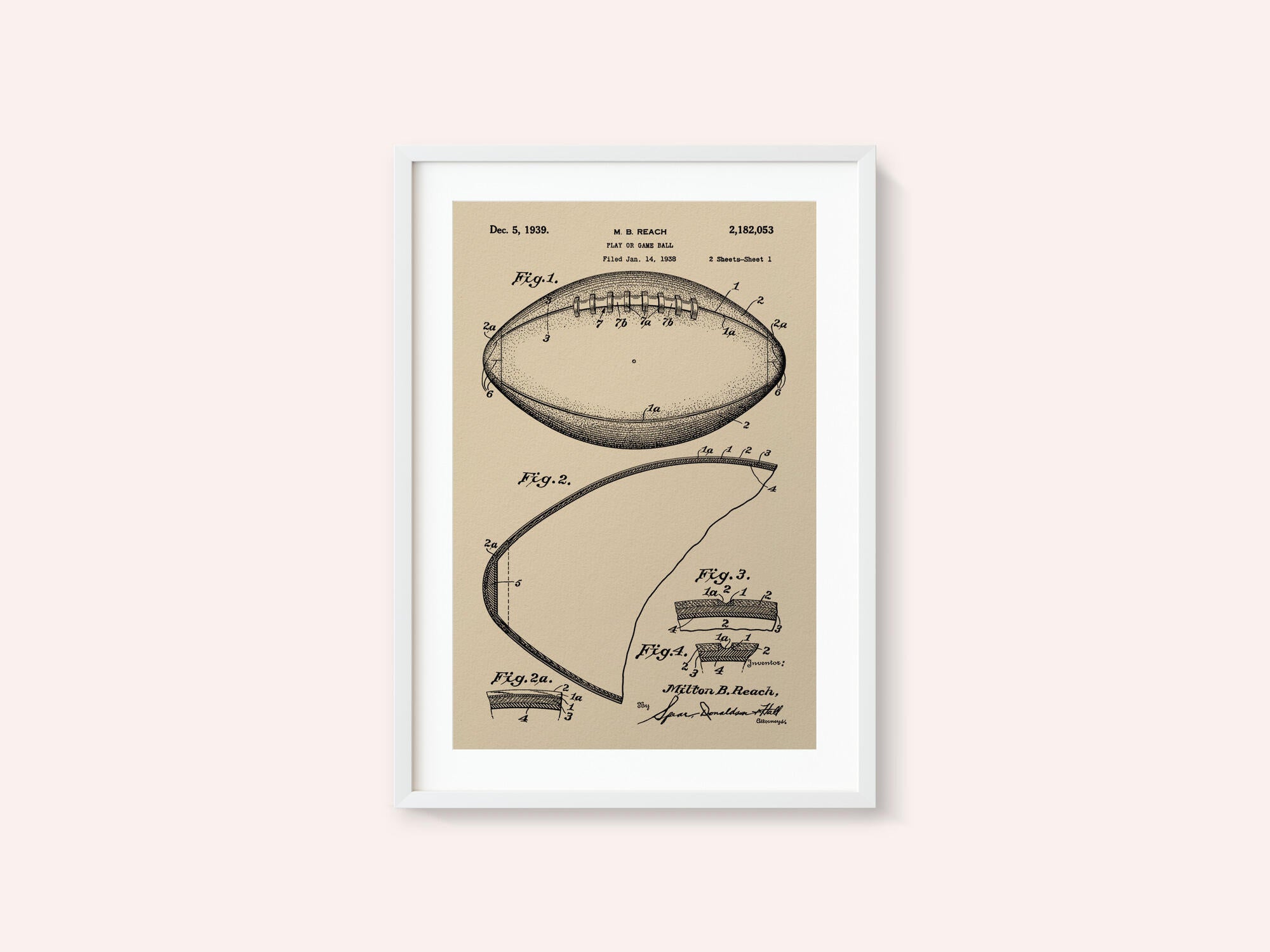 Football Patent 1938
