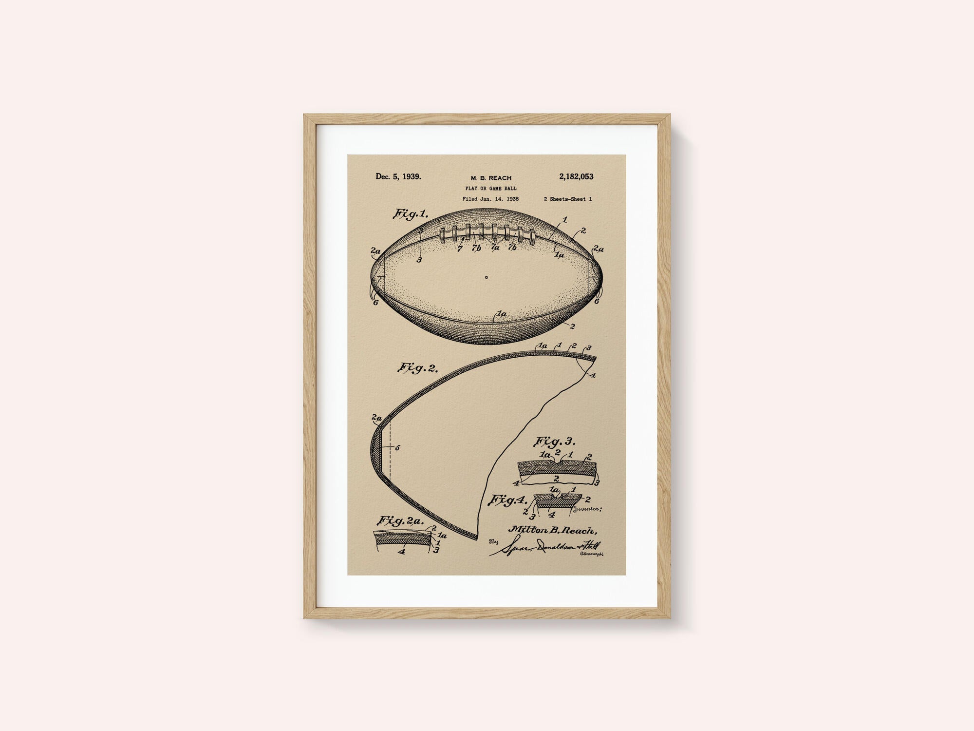 Football Patent 1938