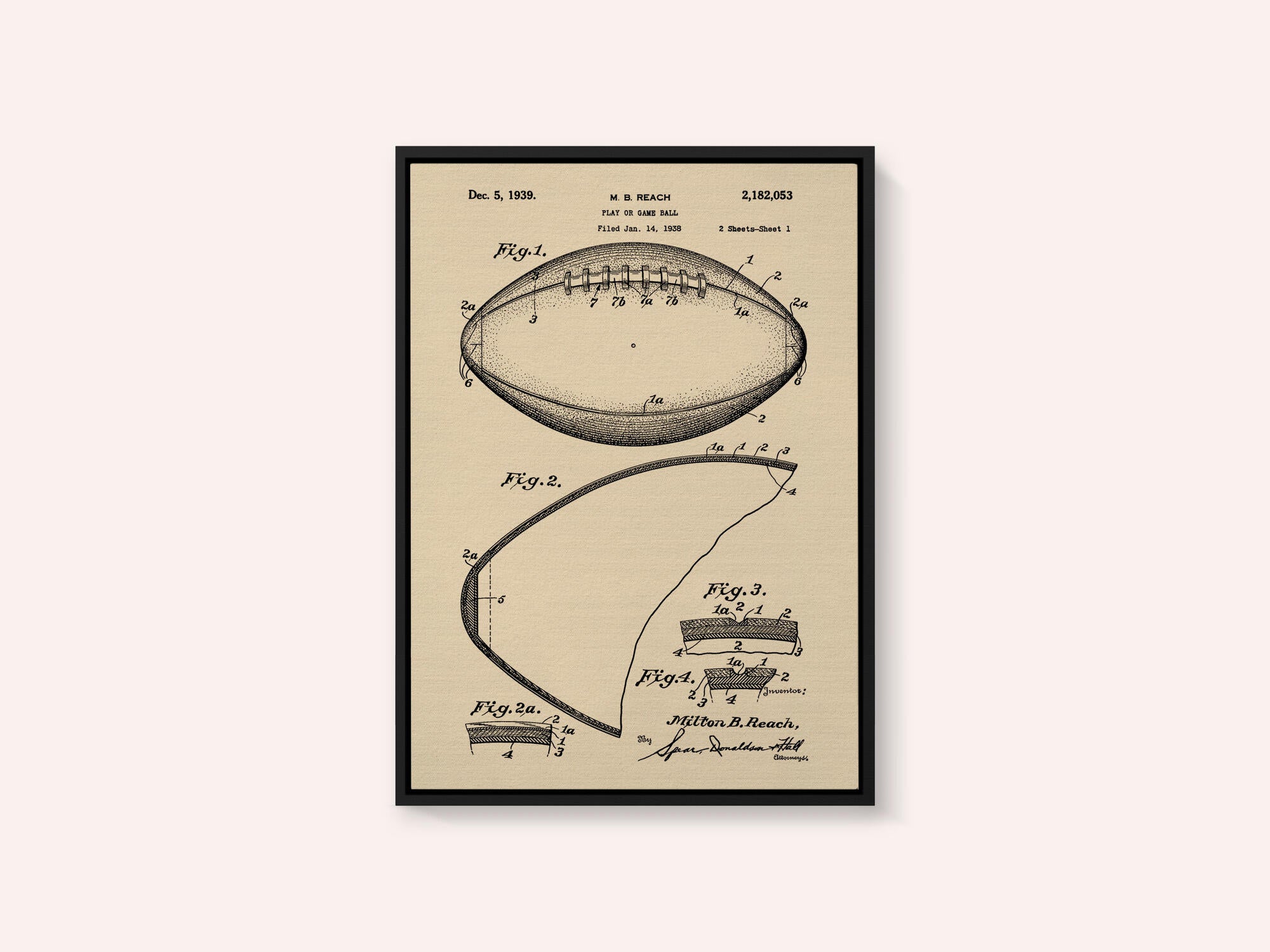 Football Patent 1938