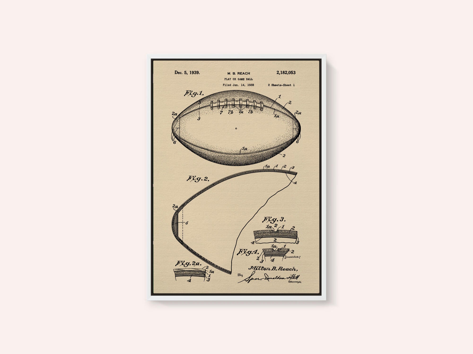 Football Patent 1938