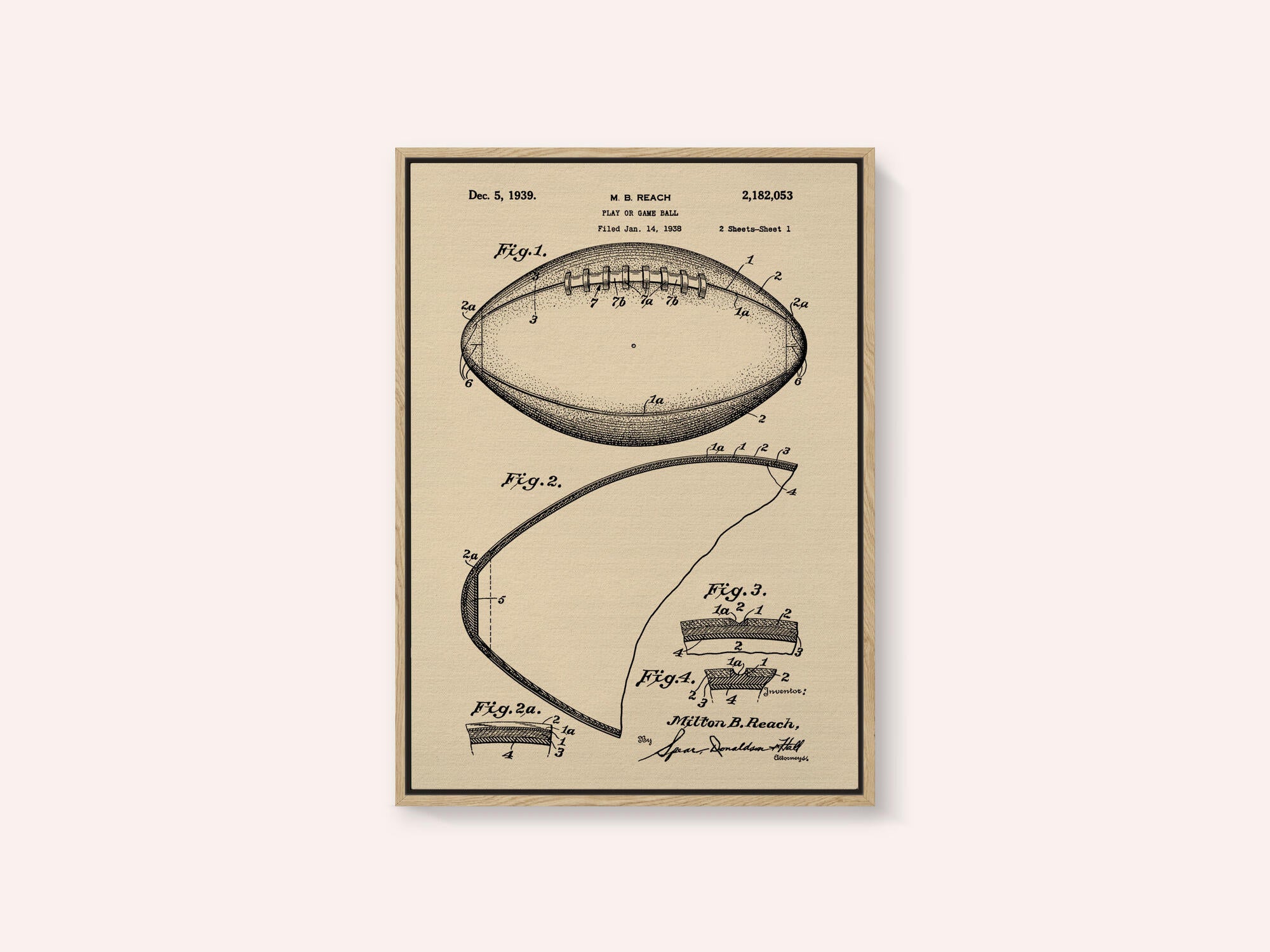 Football Patent 1938