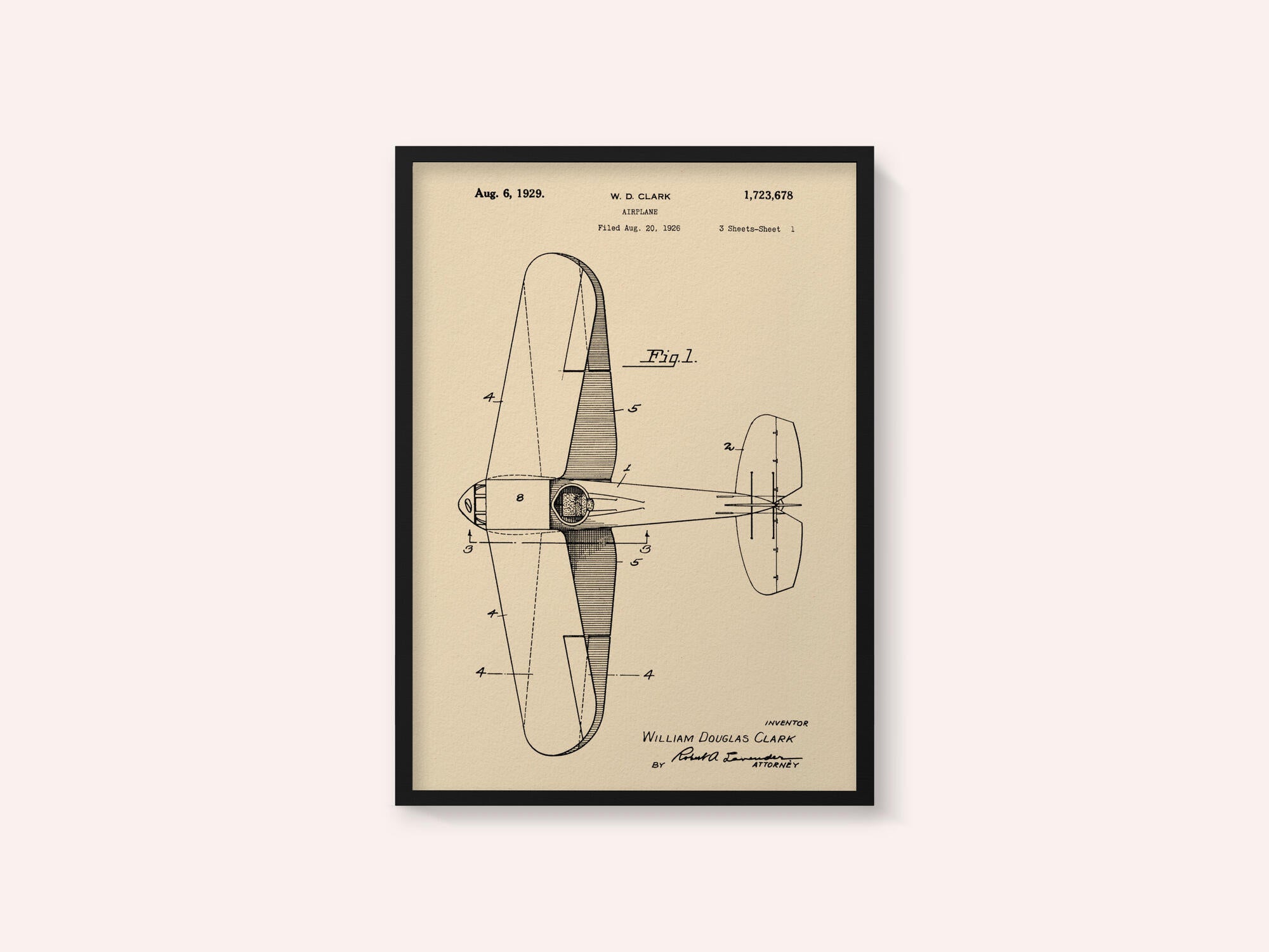 Airplane Patent 1926