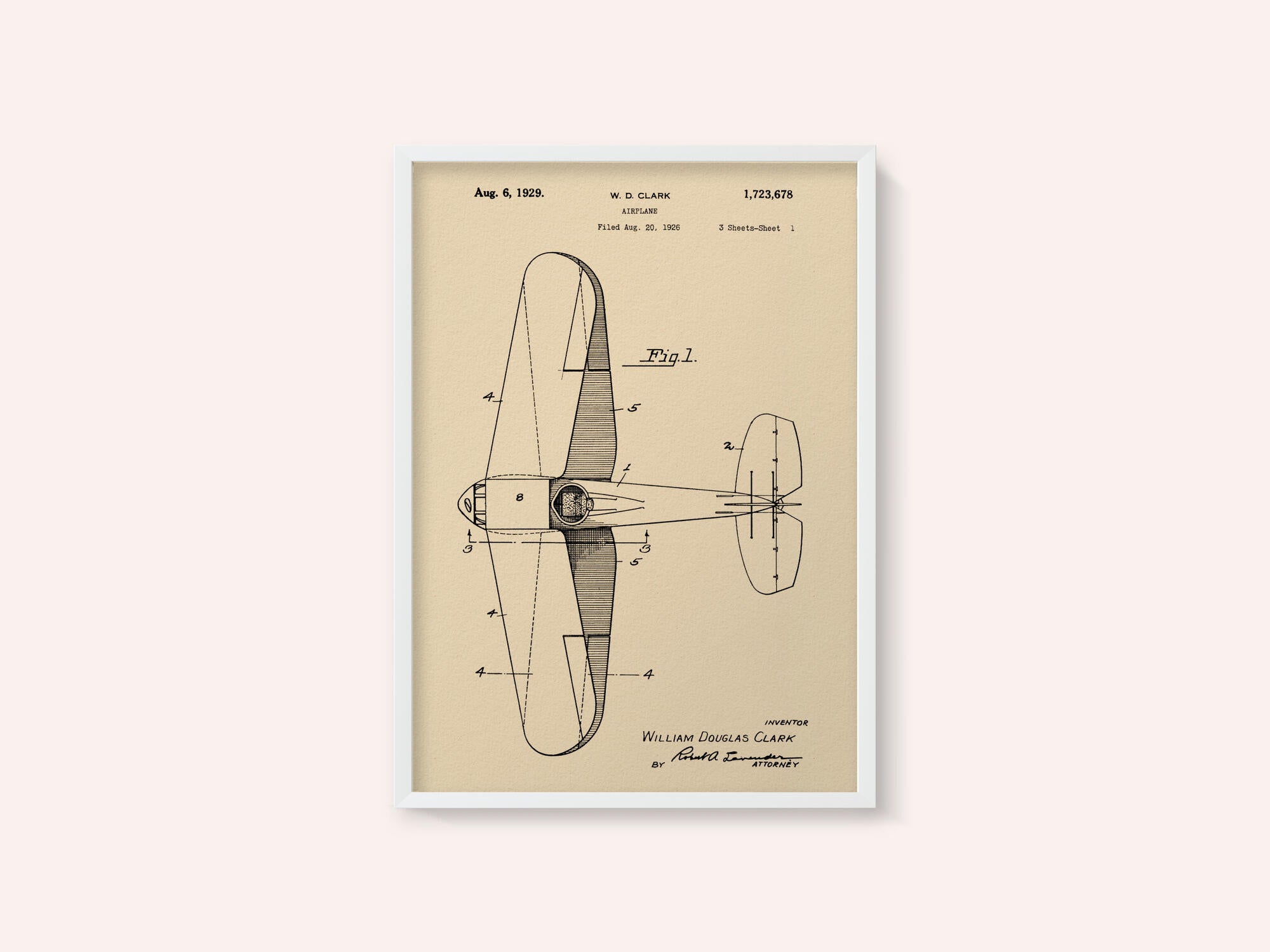 Airplane Patent 1926