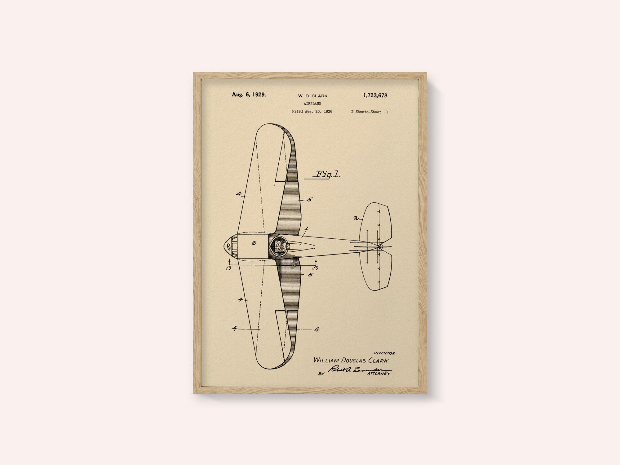 Airplane Patent 1926