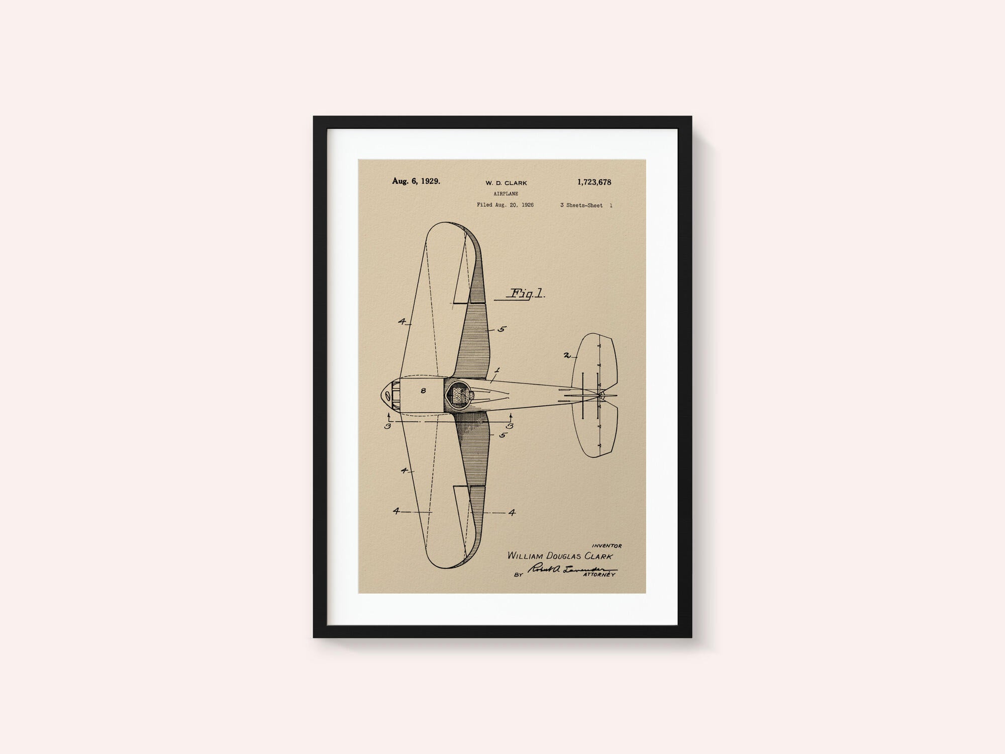 Airplane Patent 1926