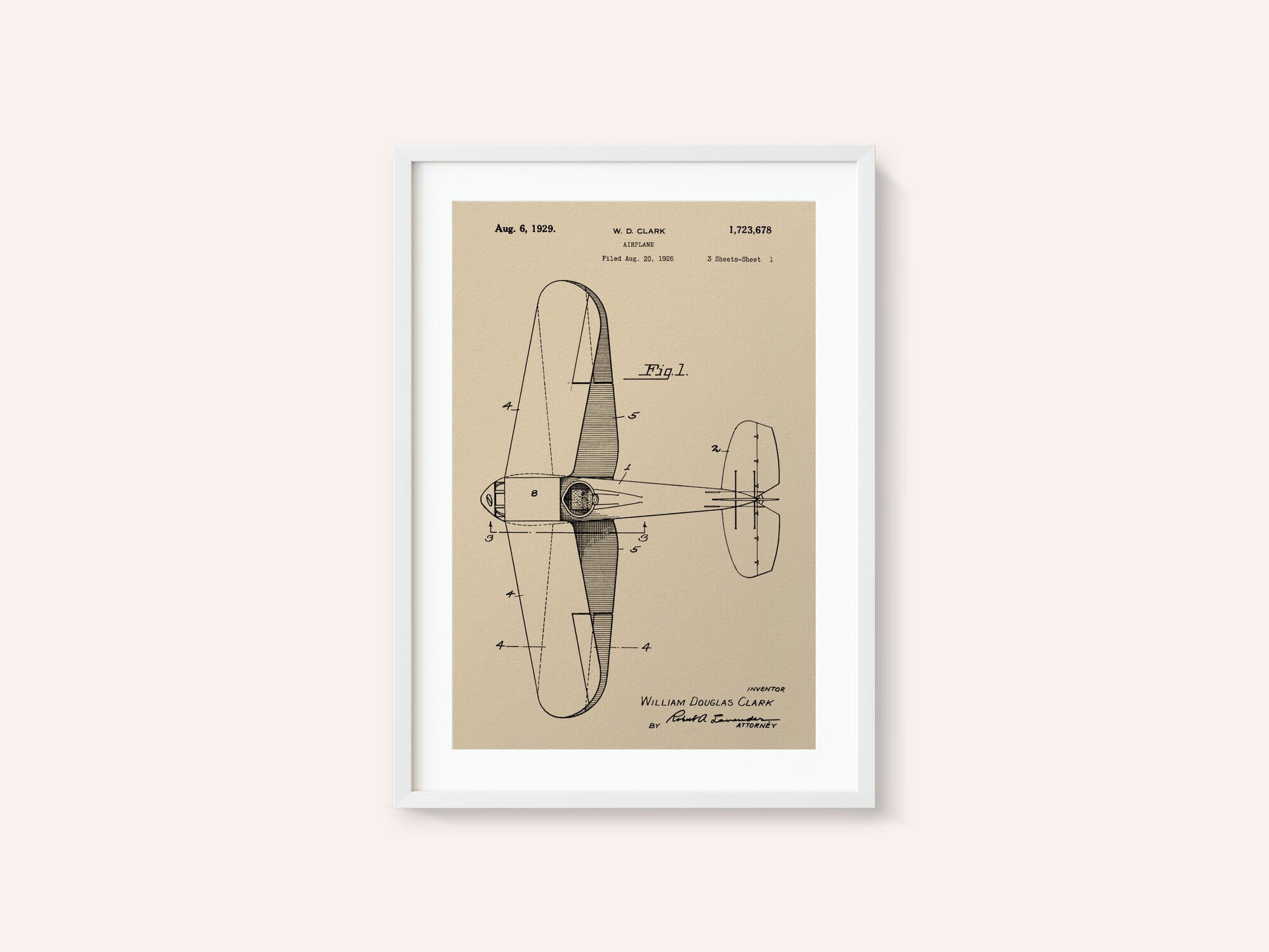 Airplane Patent 1926