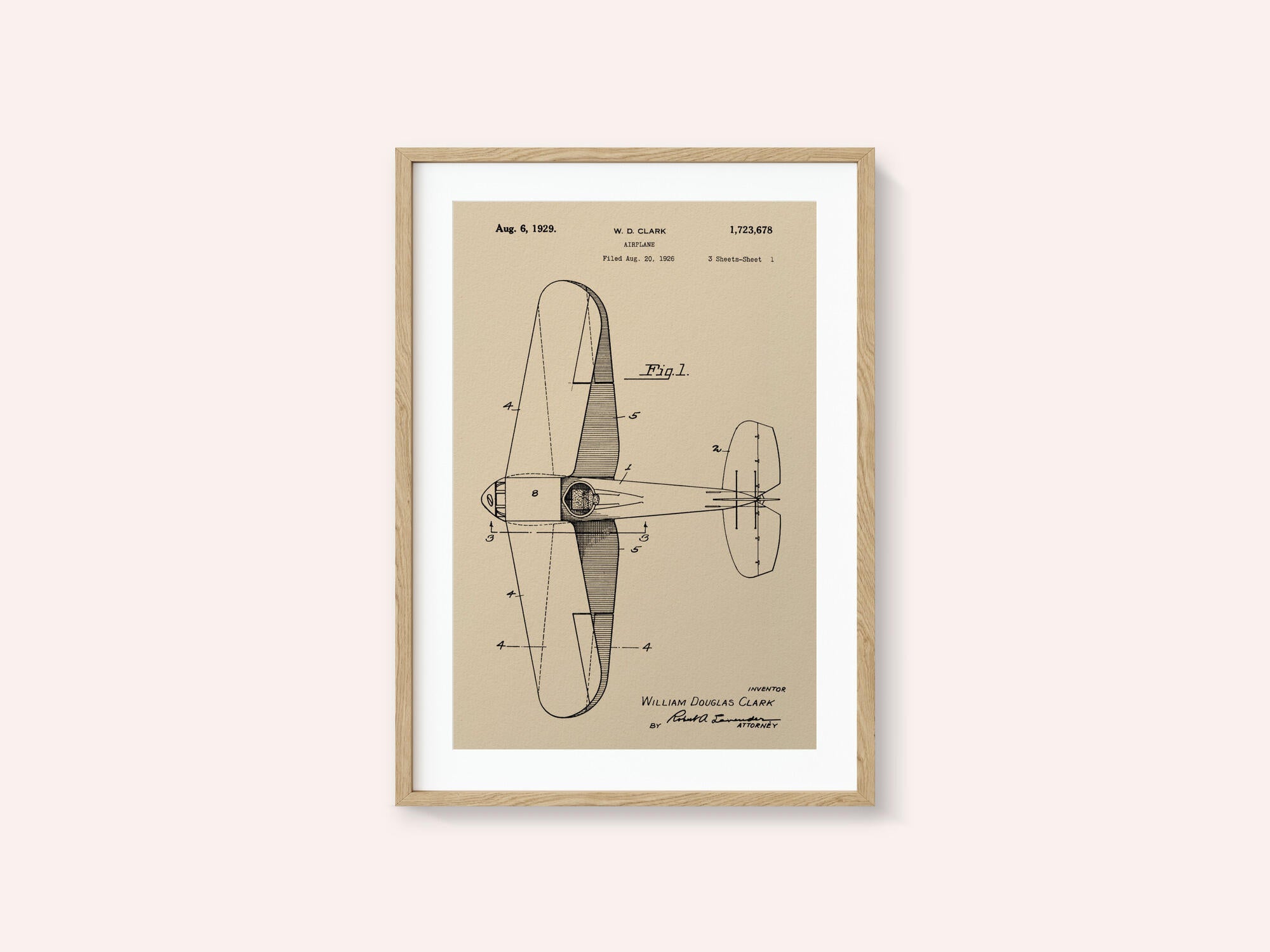 Airplane Patent 1926
