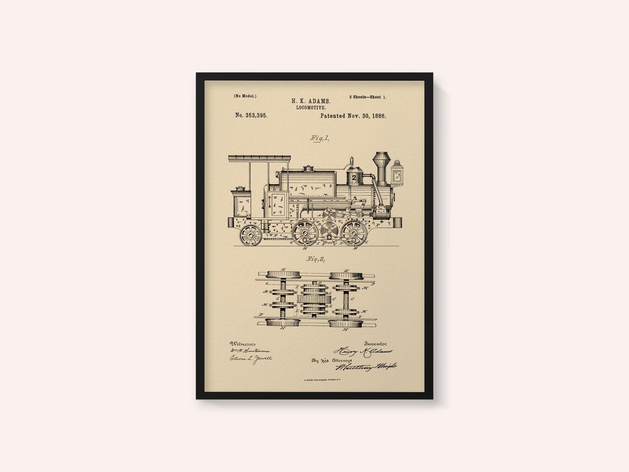 Locomotive Patent 1886