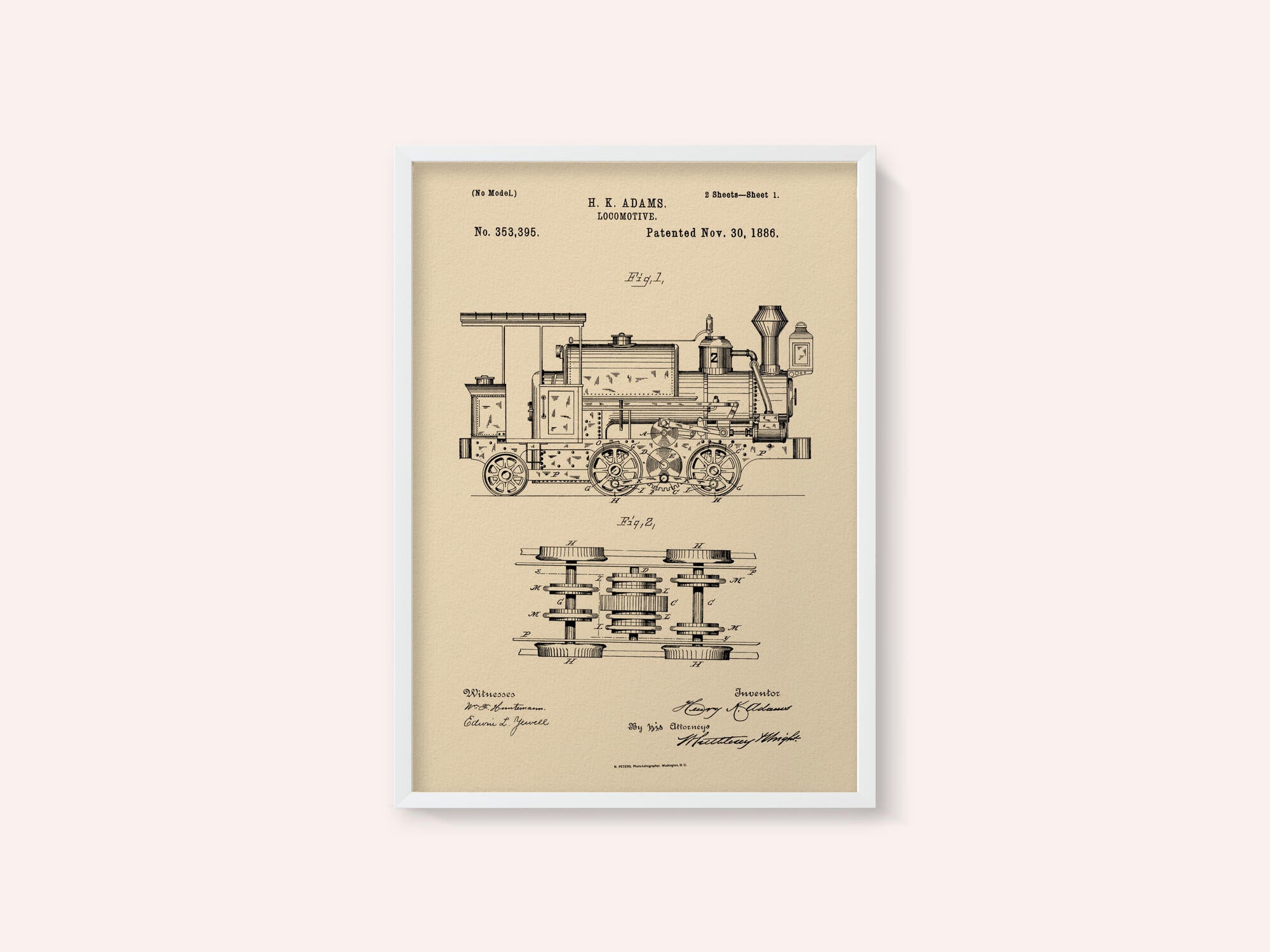 Locomotive Patent 1886