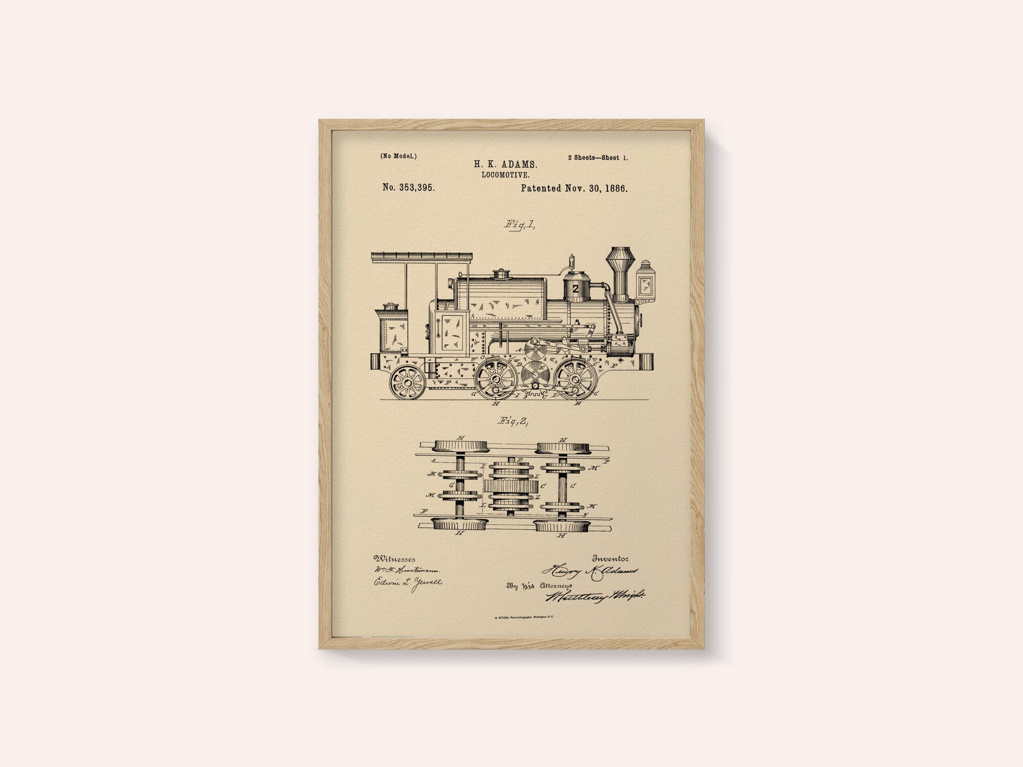 Locomotive Patent 1886