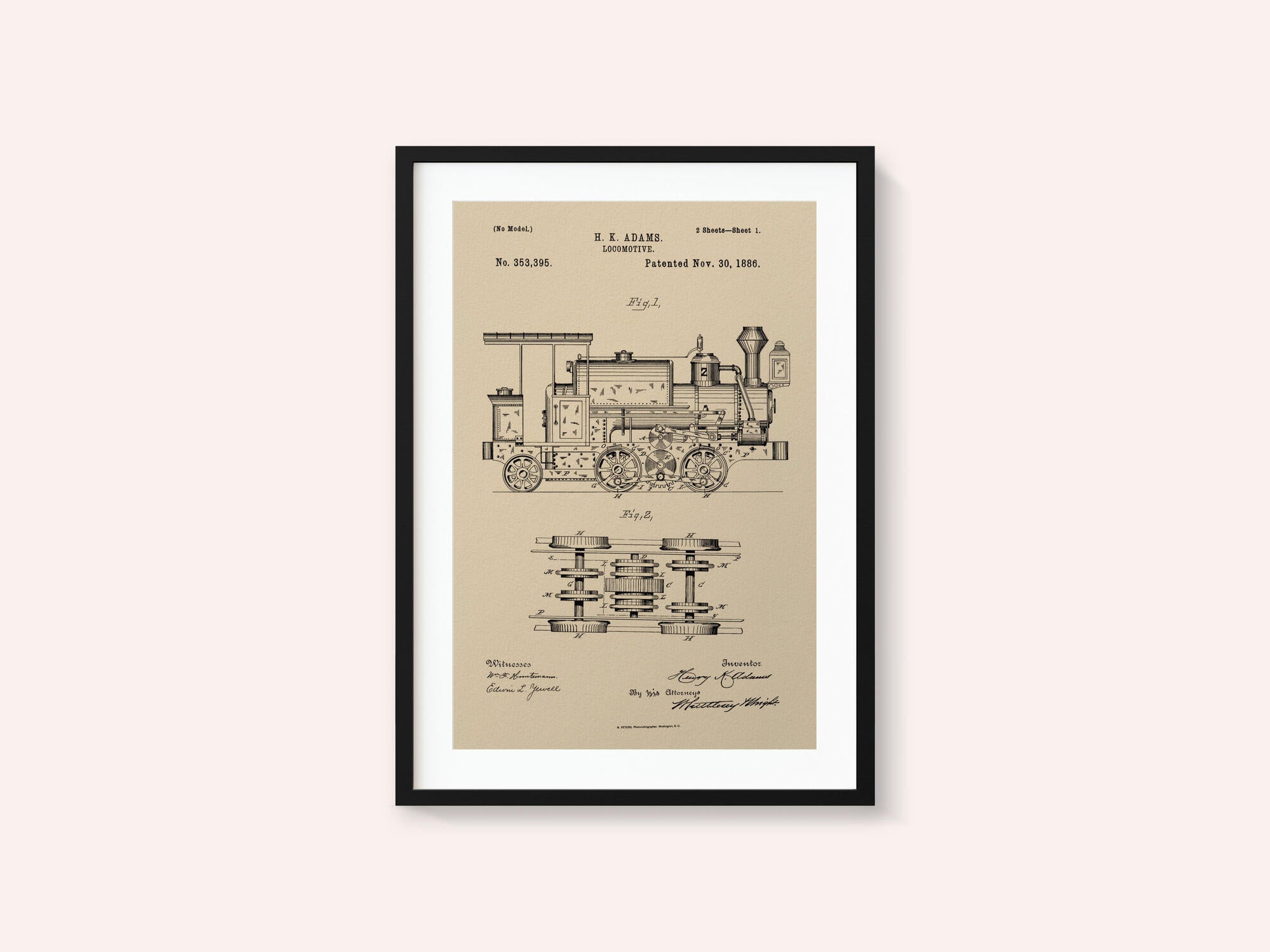 Locomotive Patent 1886