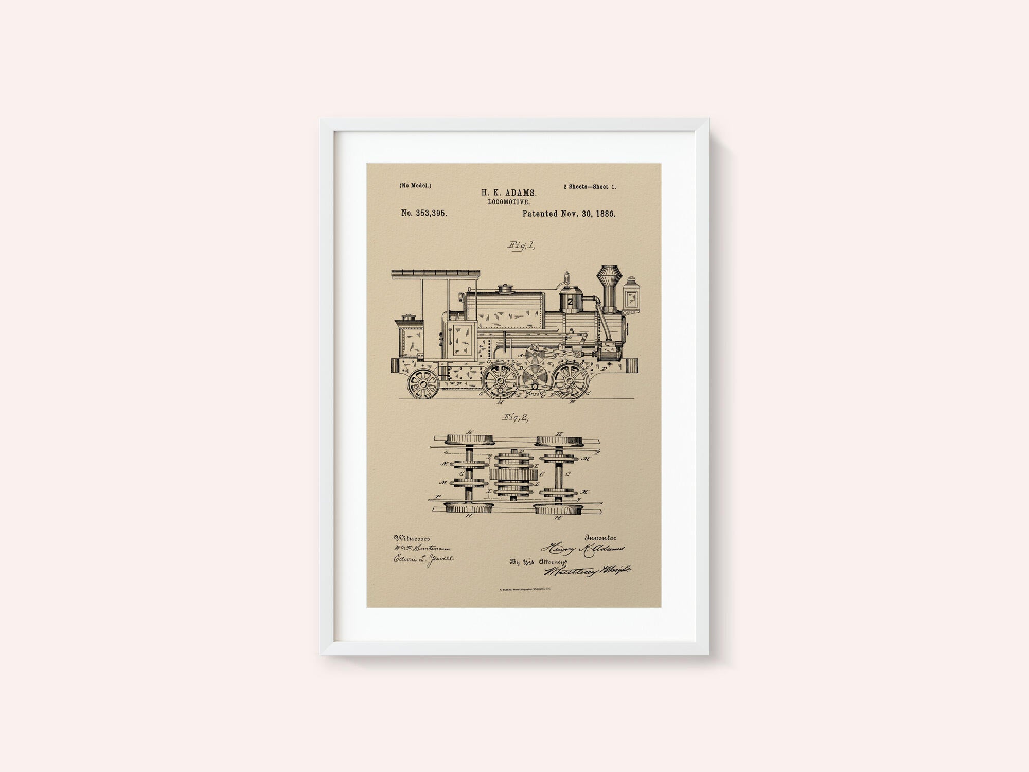 Locomotive Patent 1886