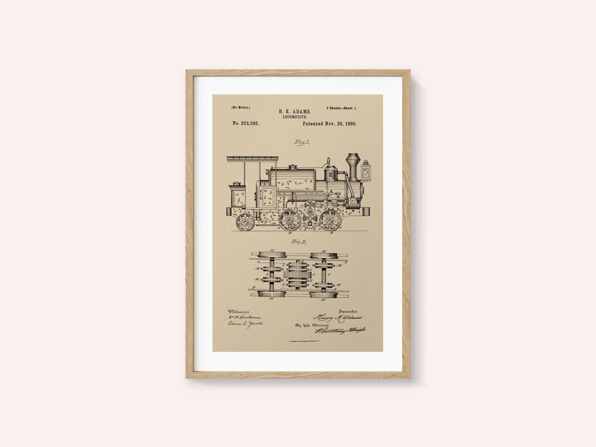 Locomotive Patent 1886