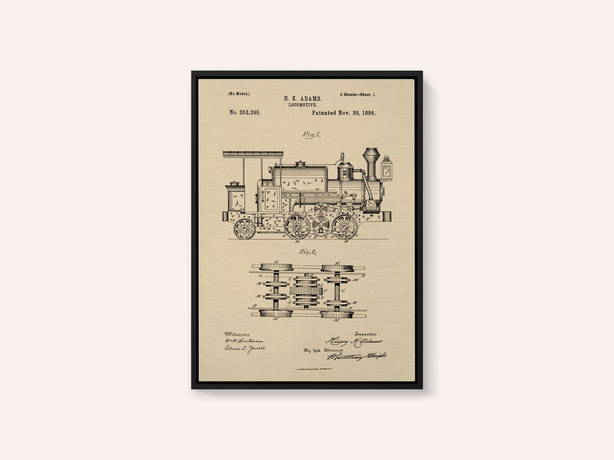 Locomotive Patent 1886