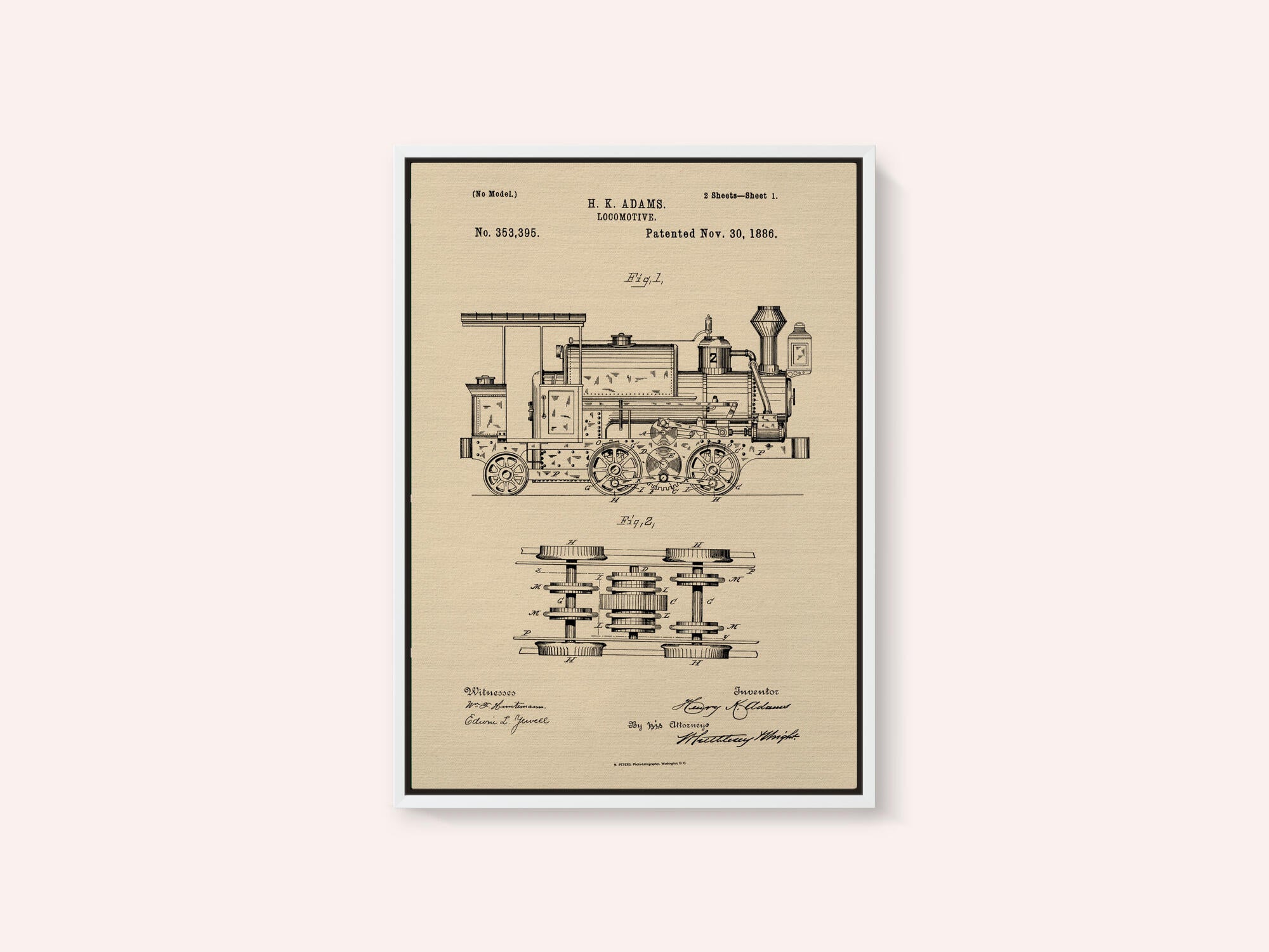 Locomotive Patent 1886