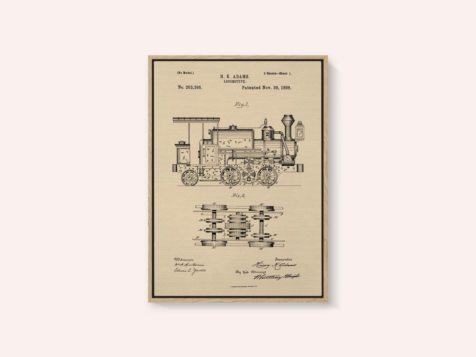 Locomotive Patent 1886
