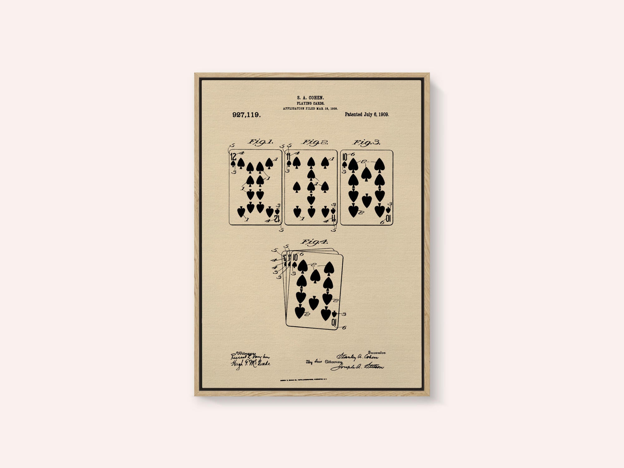 Playing Cards Patent 1909