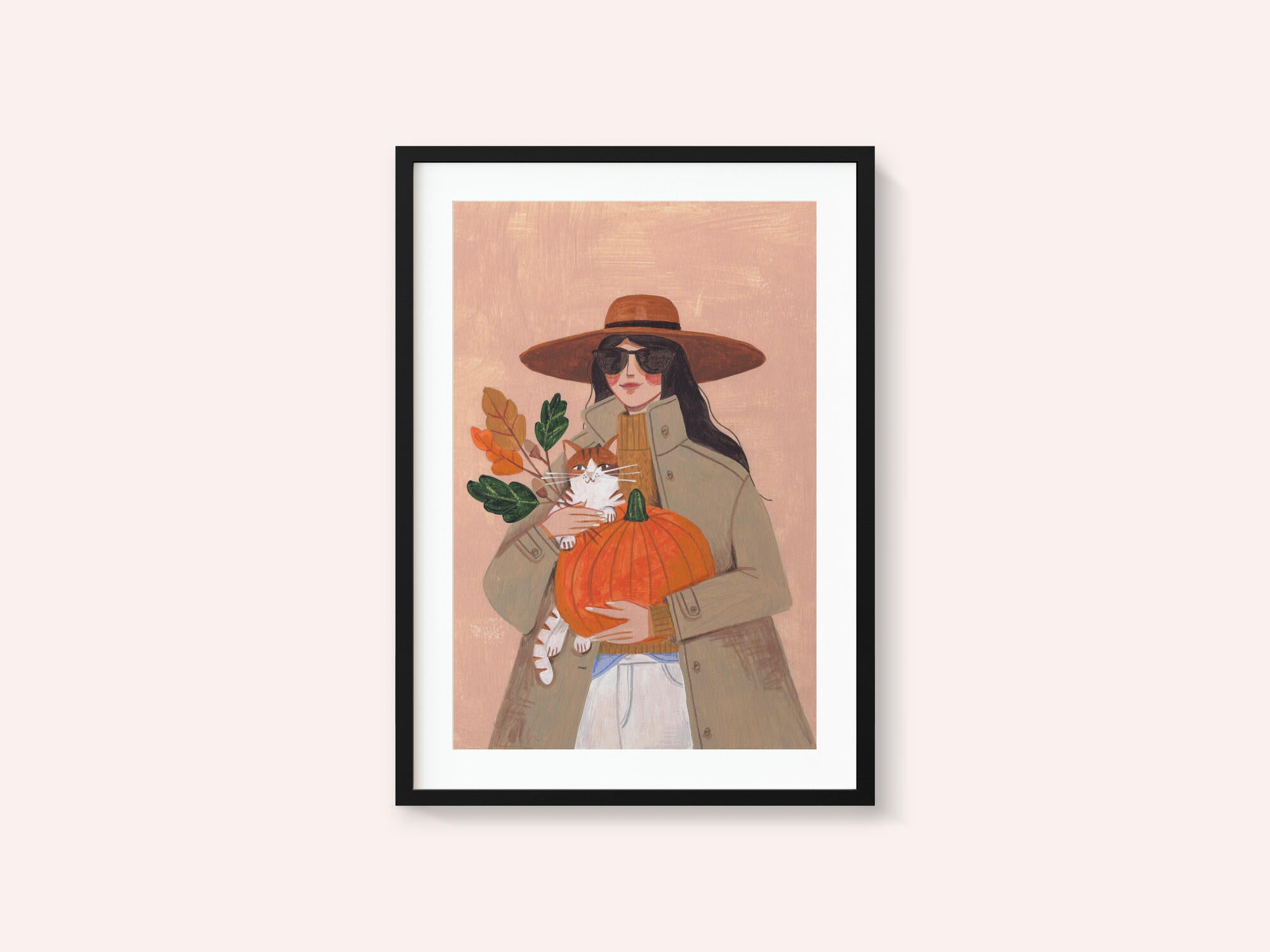 Woman in autumn in warm earth tones