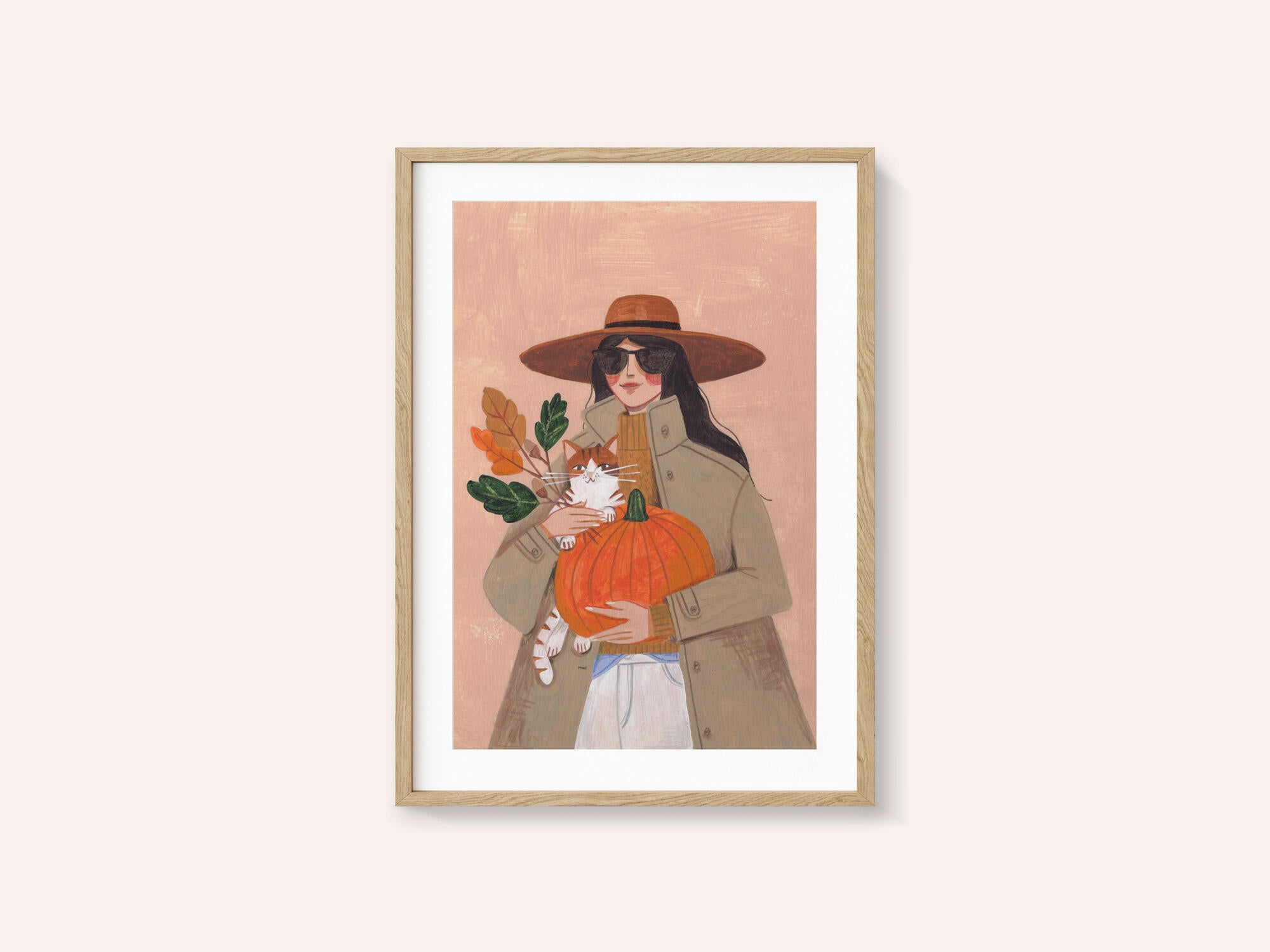 Woman in autumn in warm earth tones