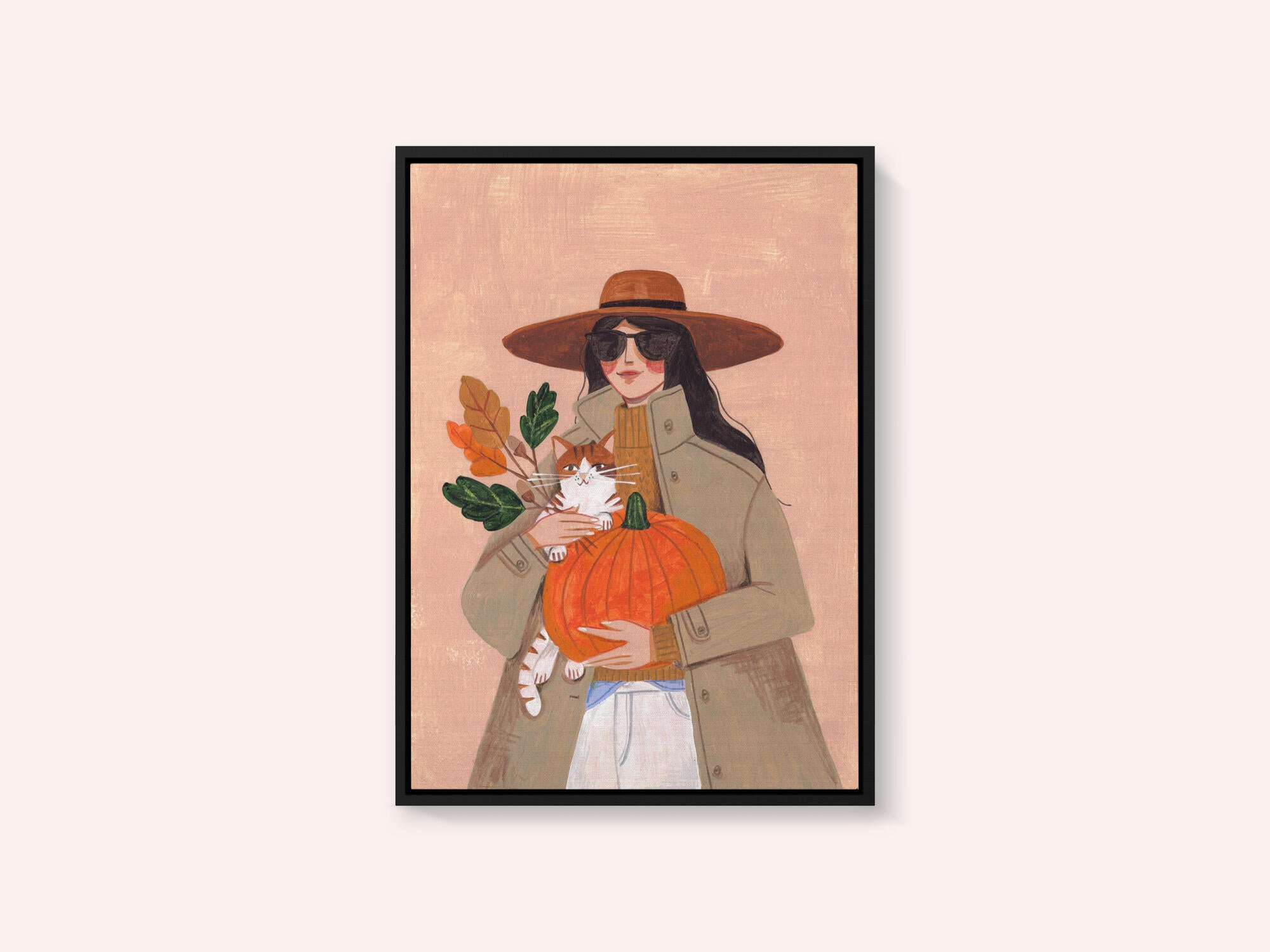 Woman in autumn in warm earth tones
