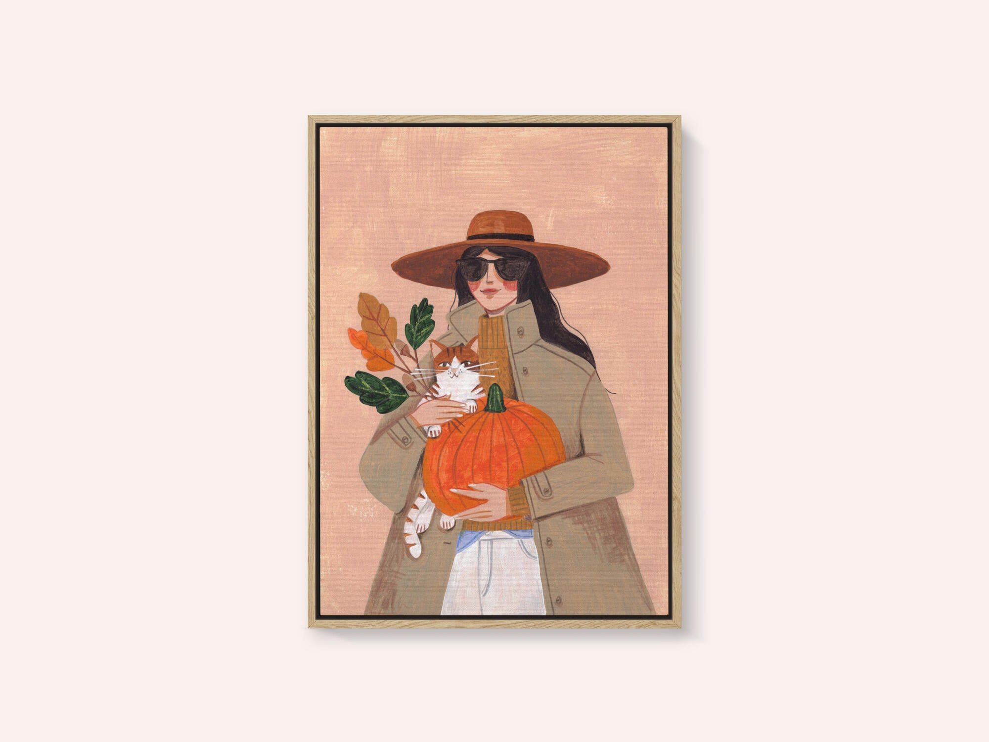 Woman in autumn in warm earth tones