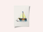 Whimsical Toy Sailboat