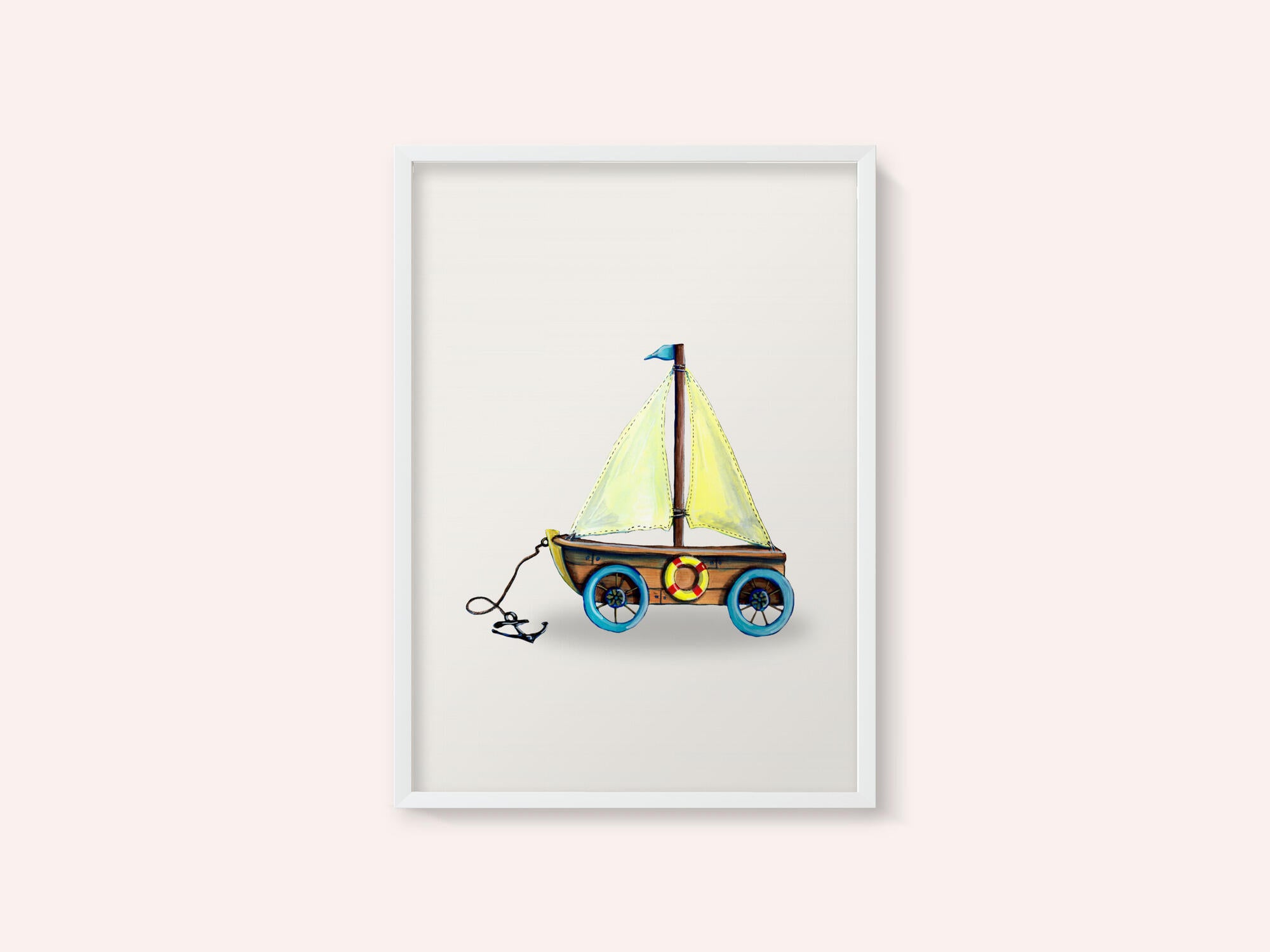 Whimsical Toy Sailboat
