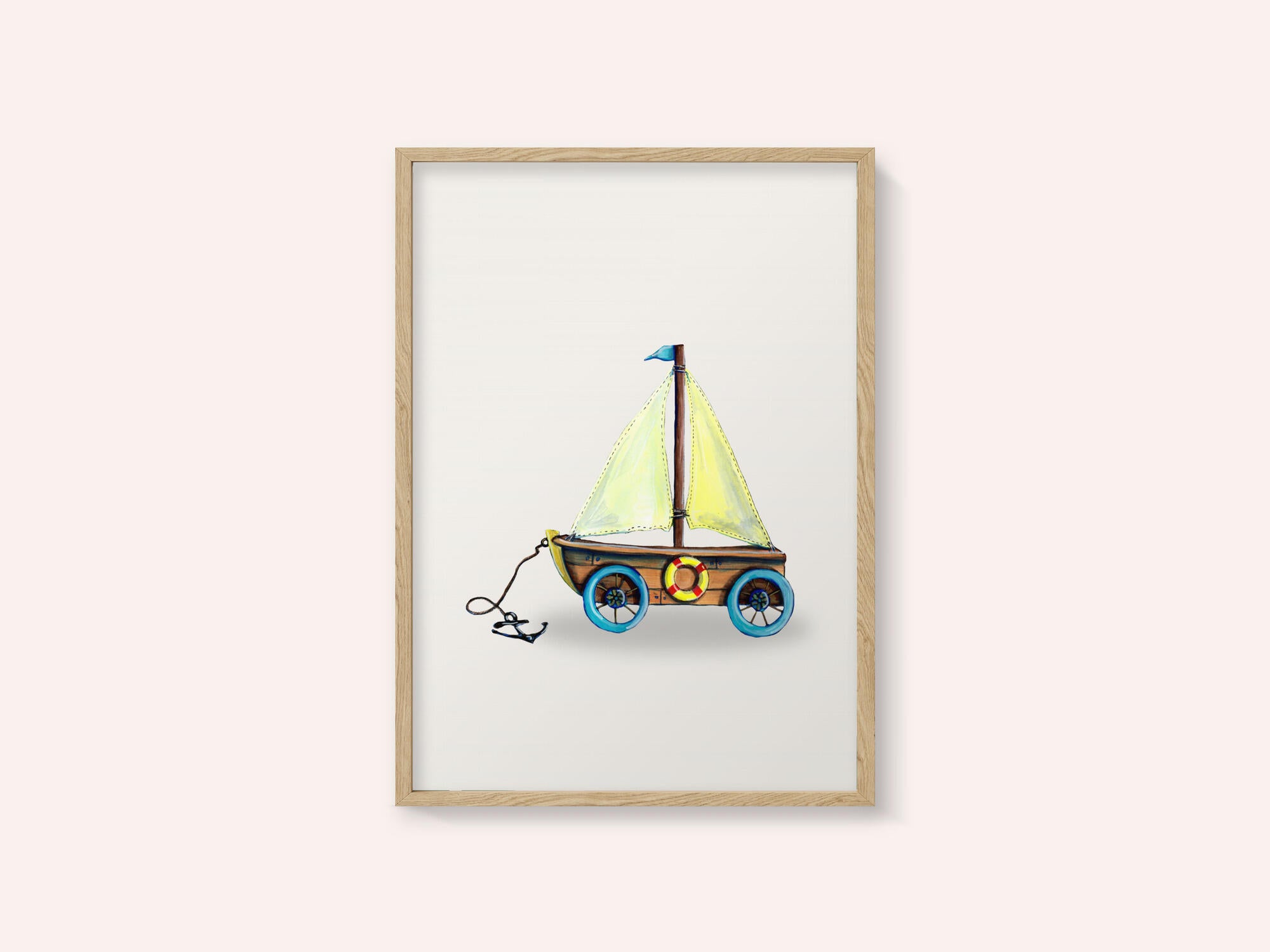 Whimsical Toy Sailboat