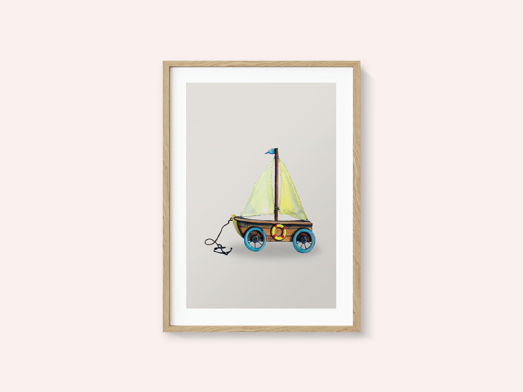 Whimsical Toy Sailboat