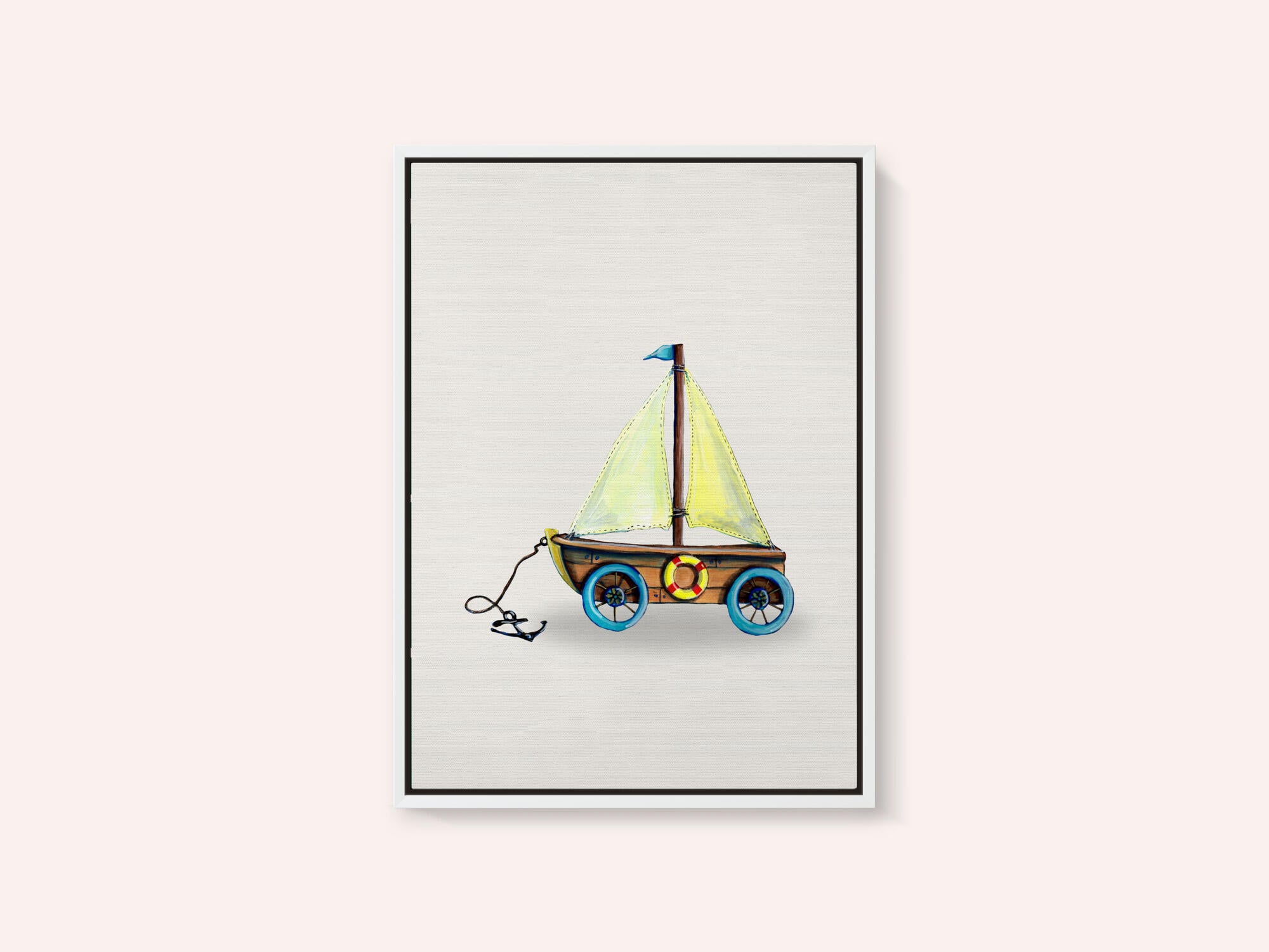 Whimsical Toy Sailboat
