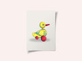 Pull Along Duck Retro Toy By Renee Machan
