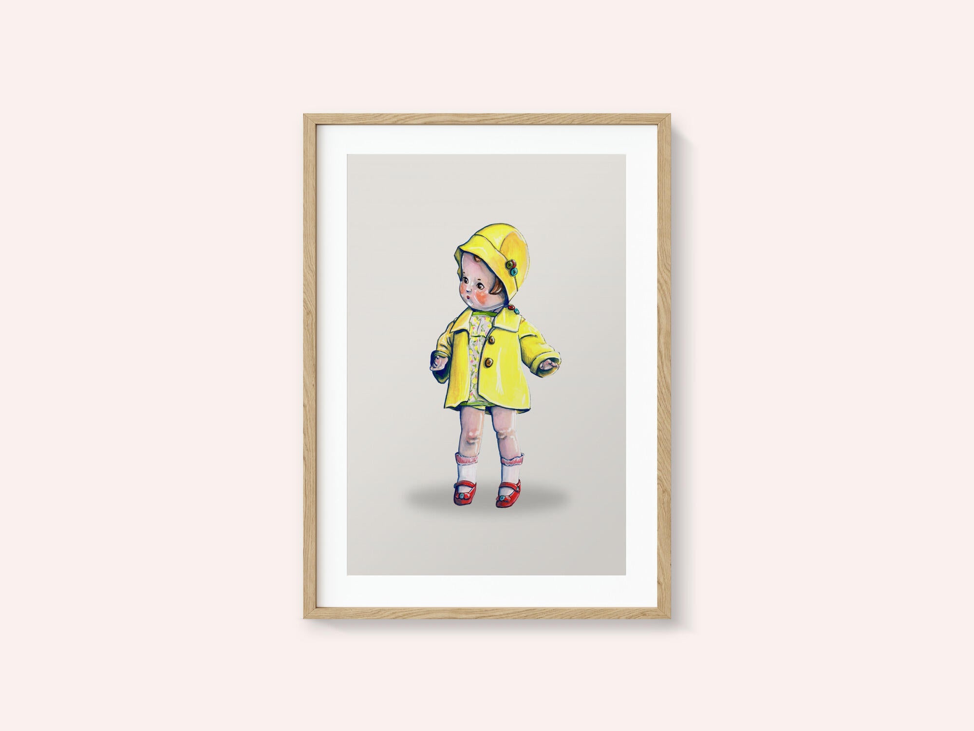 Baby Doll In Rain Jacket Retro Toy By Renee Machan