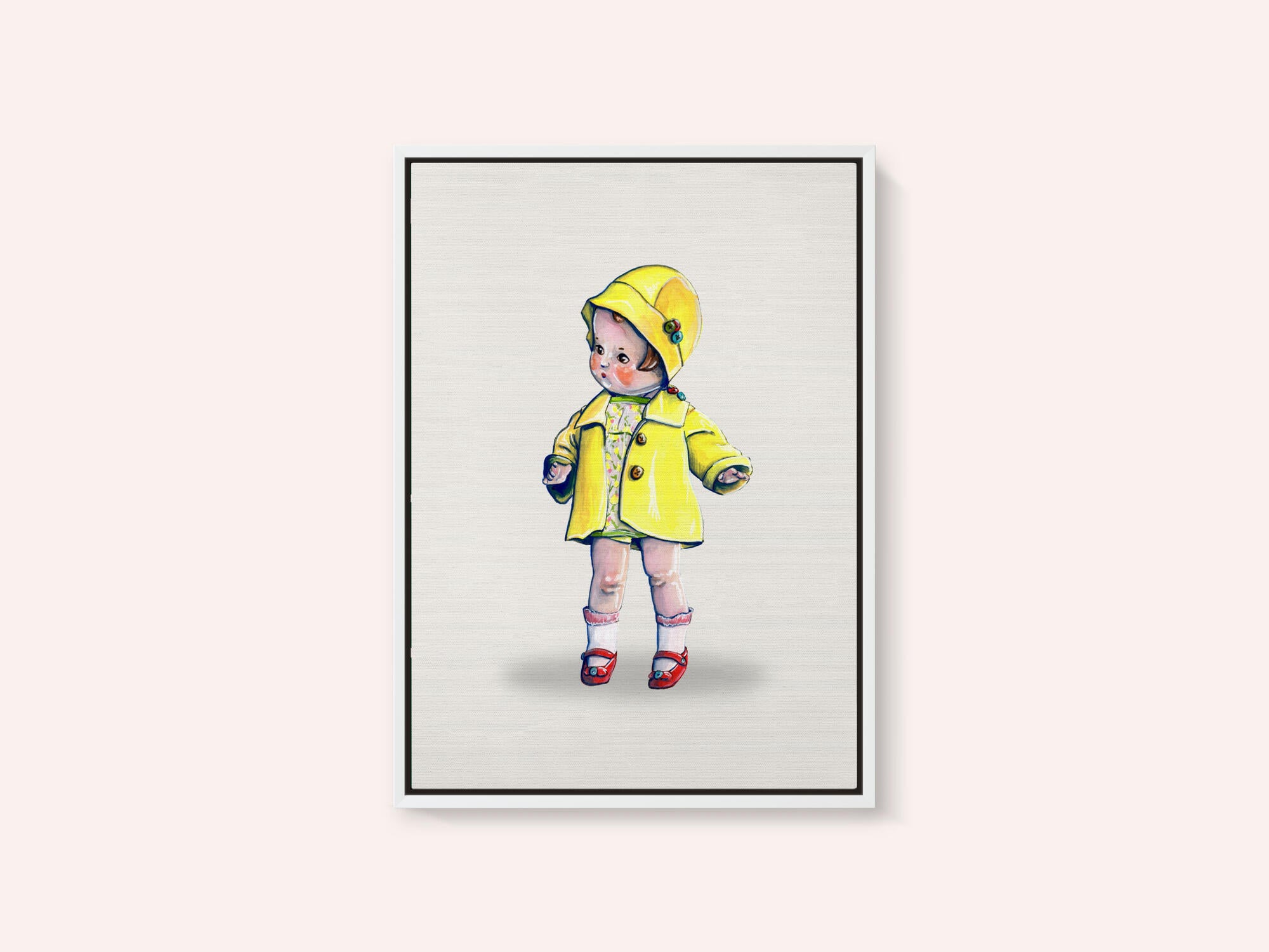 Baby Doll In Rain Jacket Retro Toy By Renee Machan