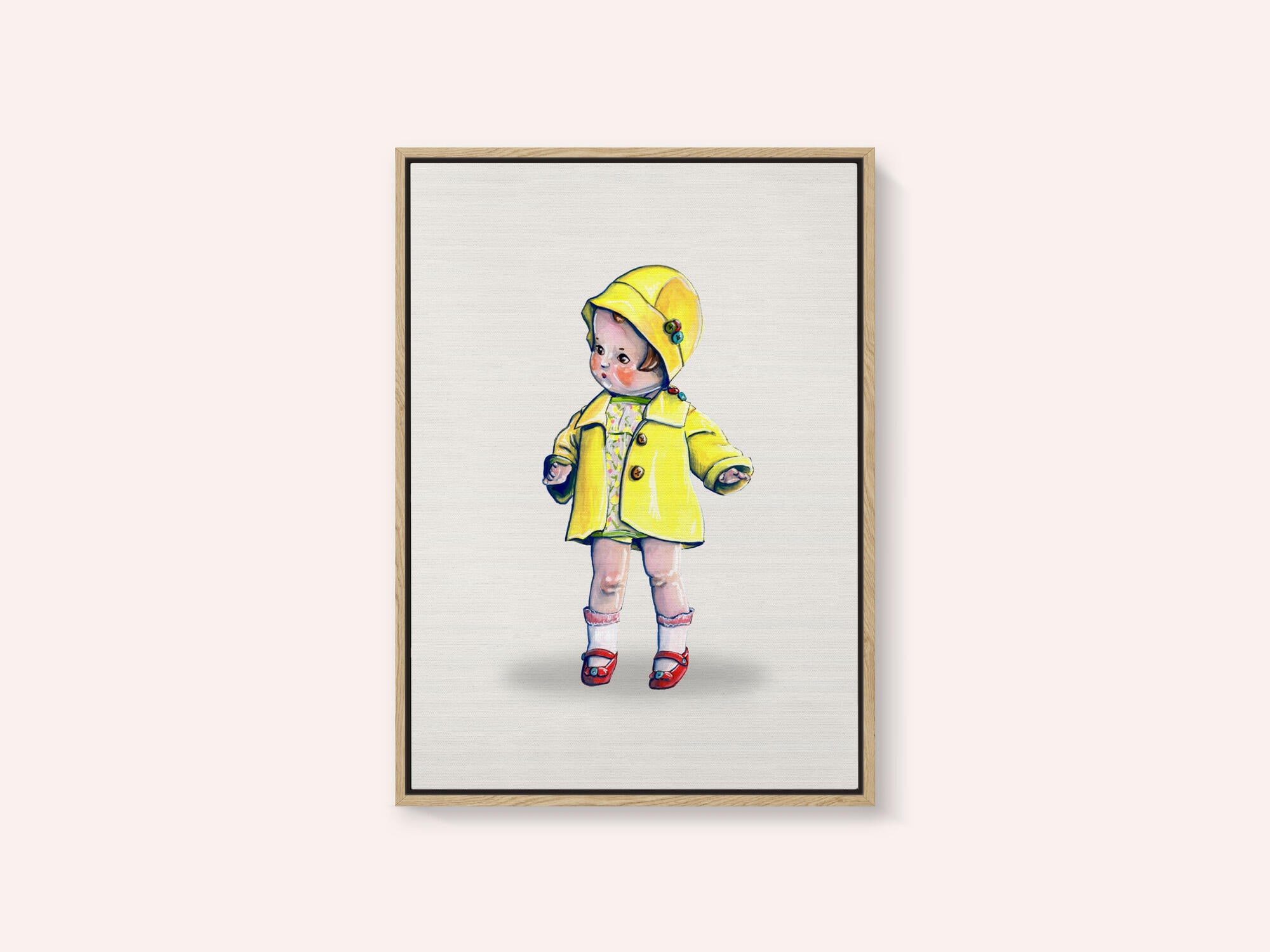 Baby Doll In Rain Jacket Retro Toy By Renee Machan