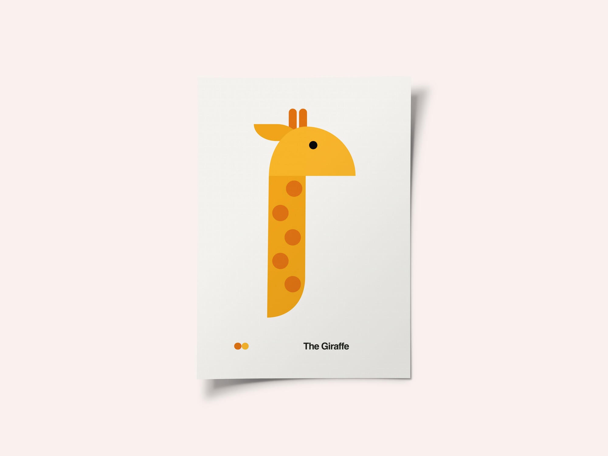 Giraffe Nursery Poster: Bauhaus Style Kids Room Decor