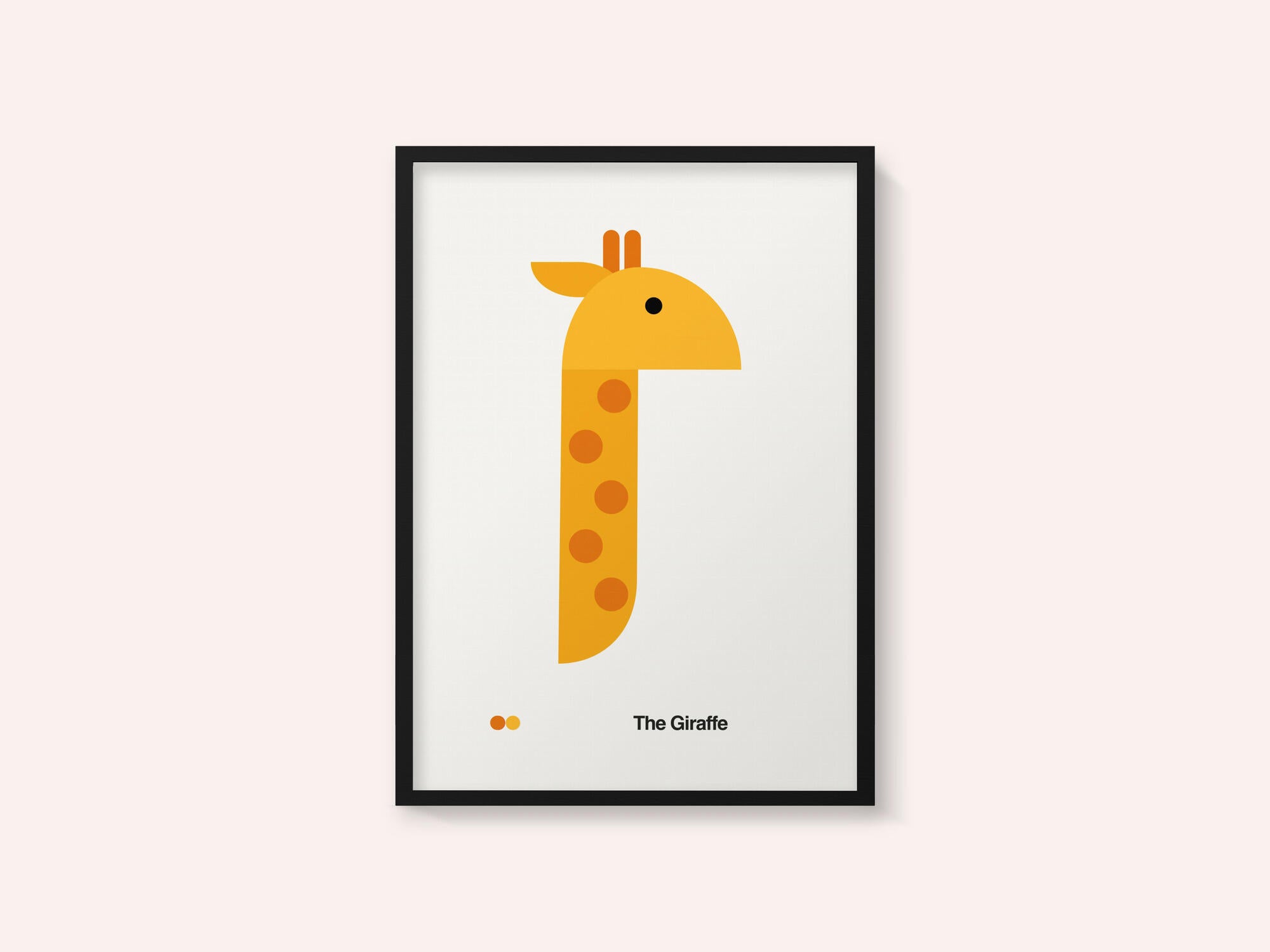 Giraffe Nursery Poster: Bauhaus Style Kids Room Decor
