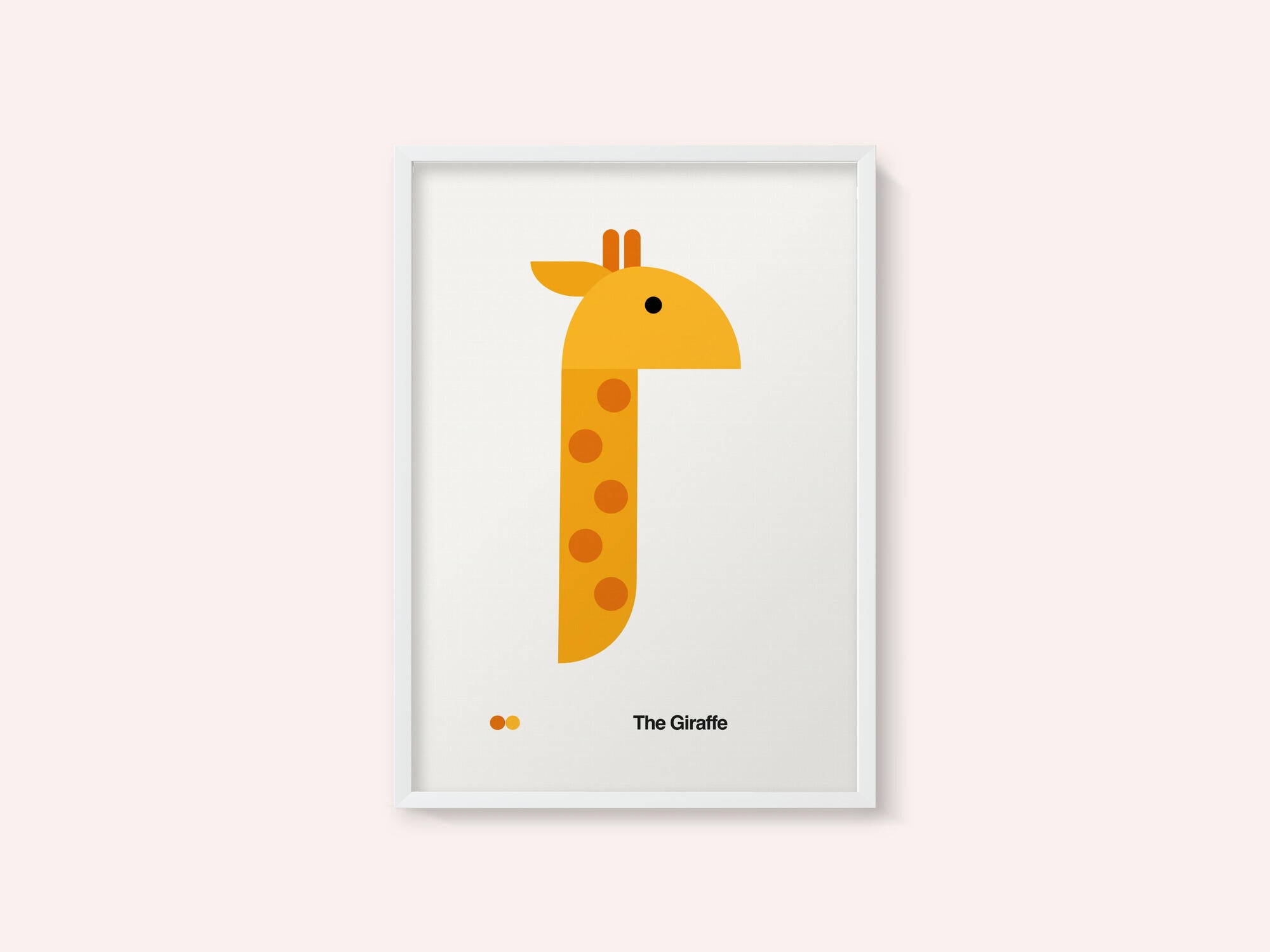 Giraffe Nursery Poster: Bauhaus Style Kids Room Decor