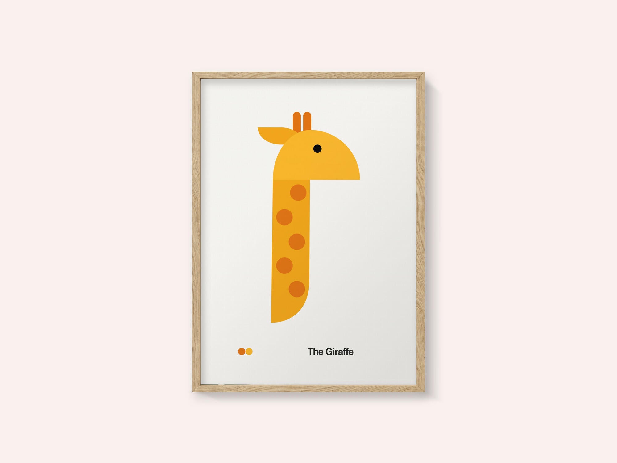 Giraffe Nursery Poster: Bauhaus Style Kids Room Decor