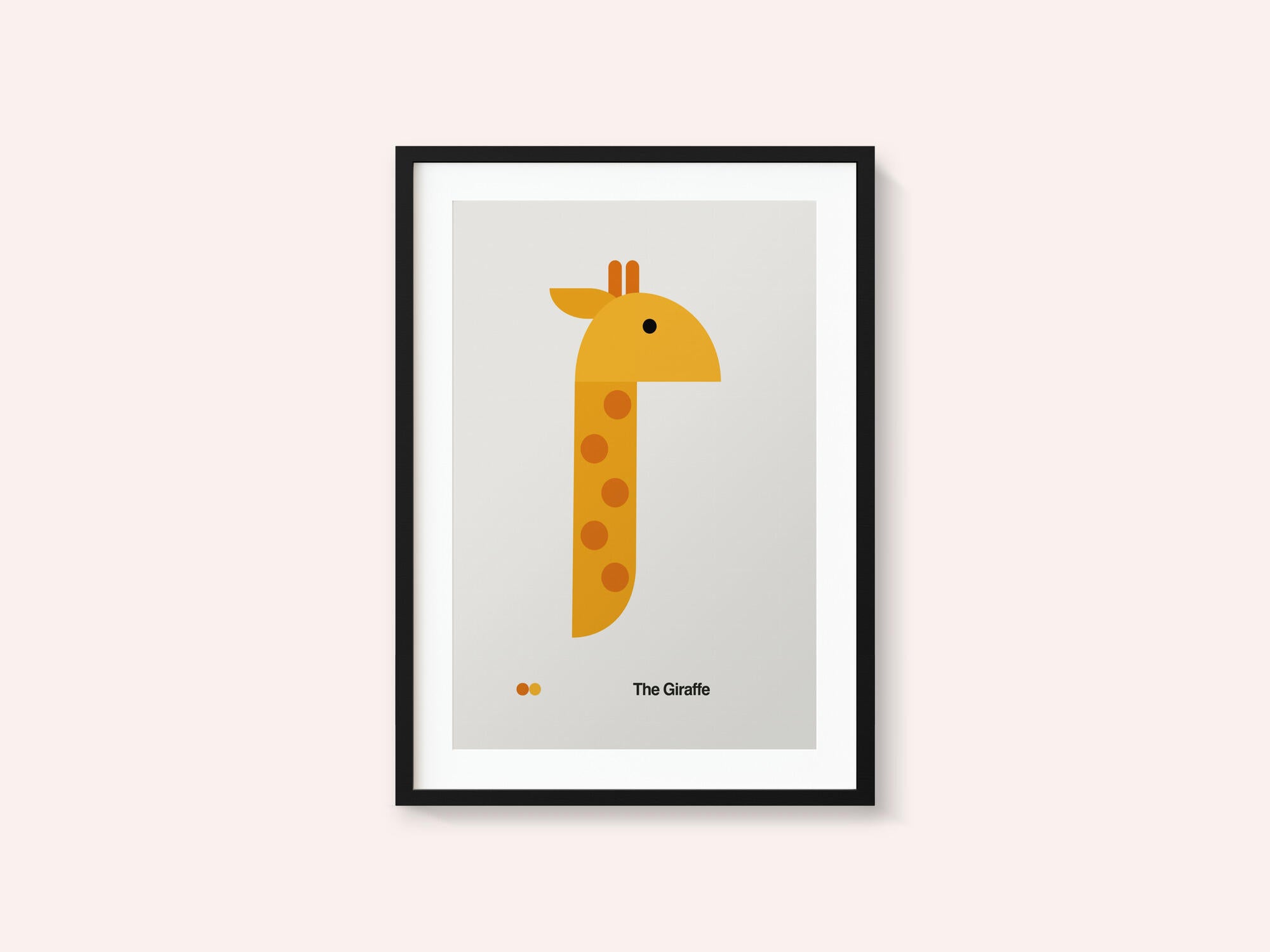 Giraffe Nursery Poster: Bauhaus Style Kids Room Decor