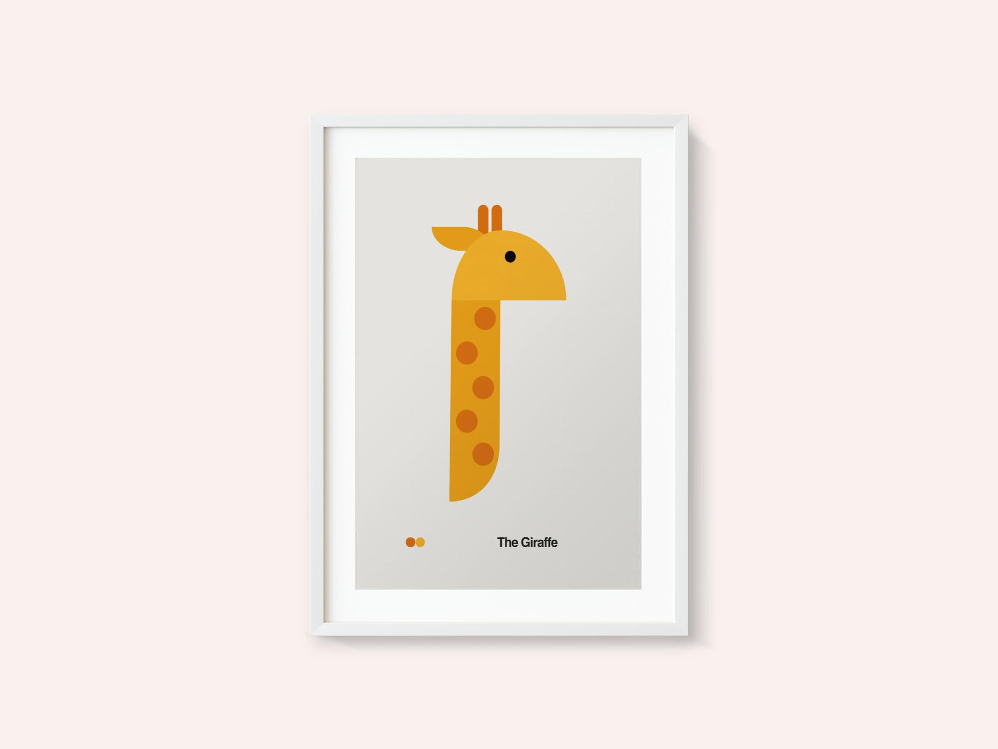 Giraffe Nursery Poster: Bauhaus Style Kids Room Decor