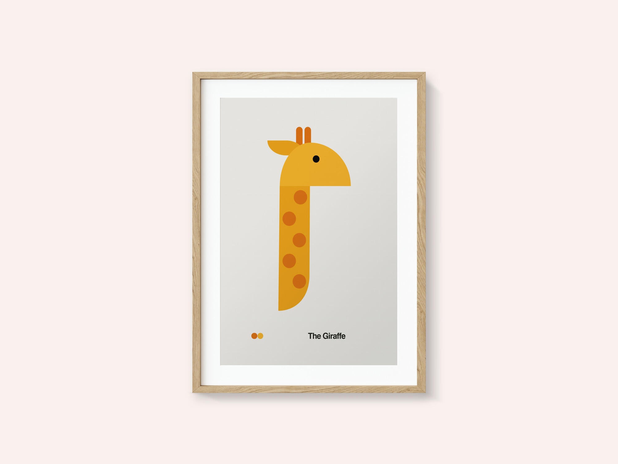 Giraffe Nursery Poster: Bauhaus Style Kids Room Decor