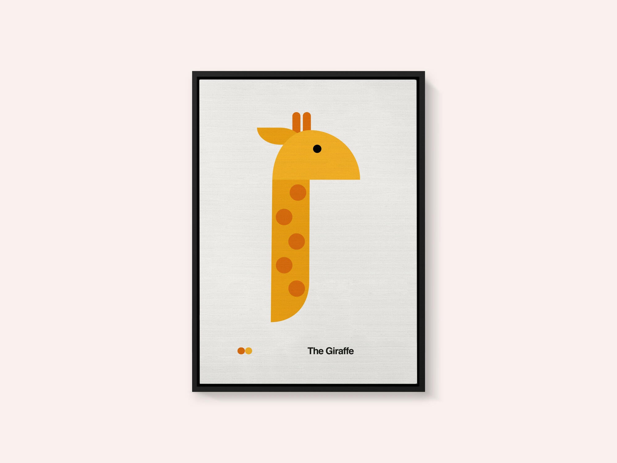 Giraffe Nursery Poster: Bauhaus Style Kids Room Decor