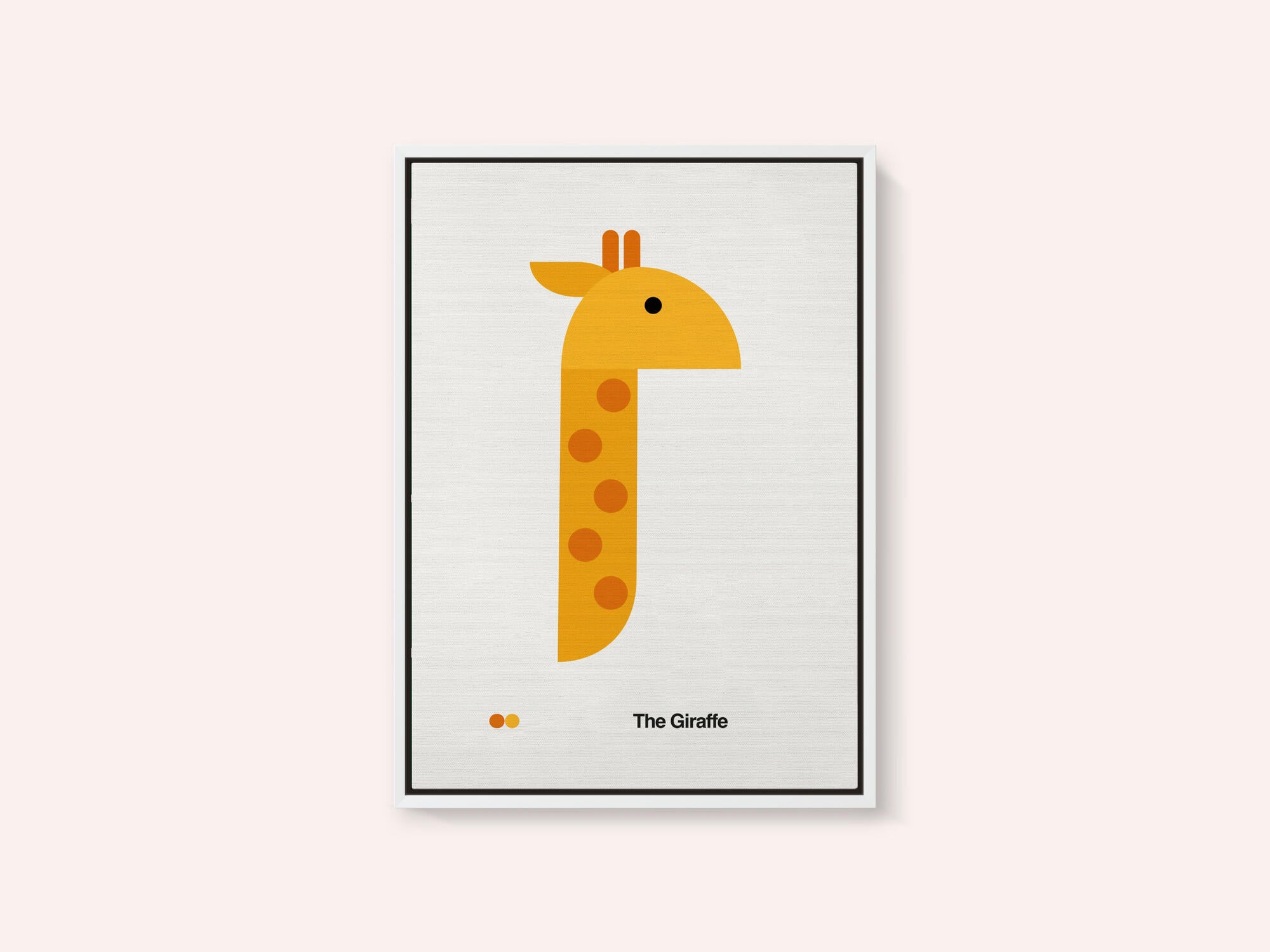 Giraffe Nursery Poster: Bauhaus Style Kids Room Decor