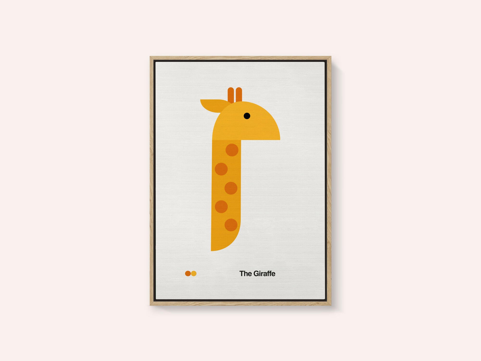 Giraffe Nursery Poster: Bauhaus Style Kids Room Decor