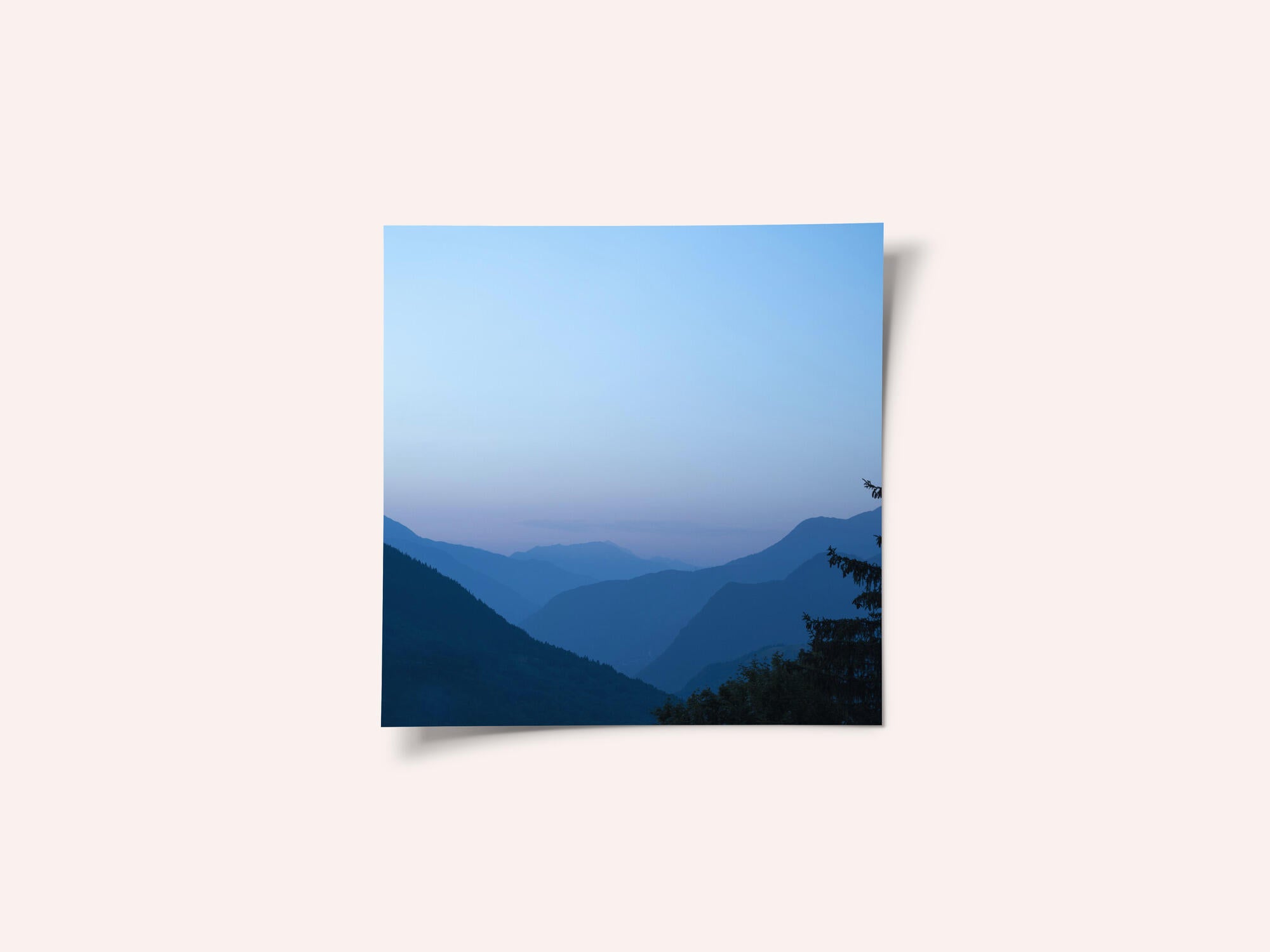 Sunrise in the french alps near Courchevel - summer gradient nature and travel photography