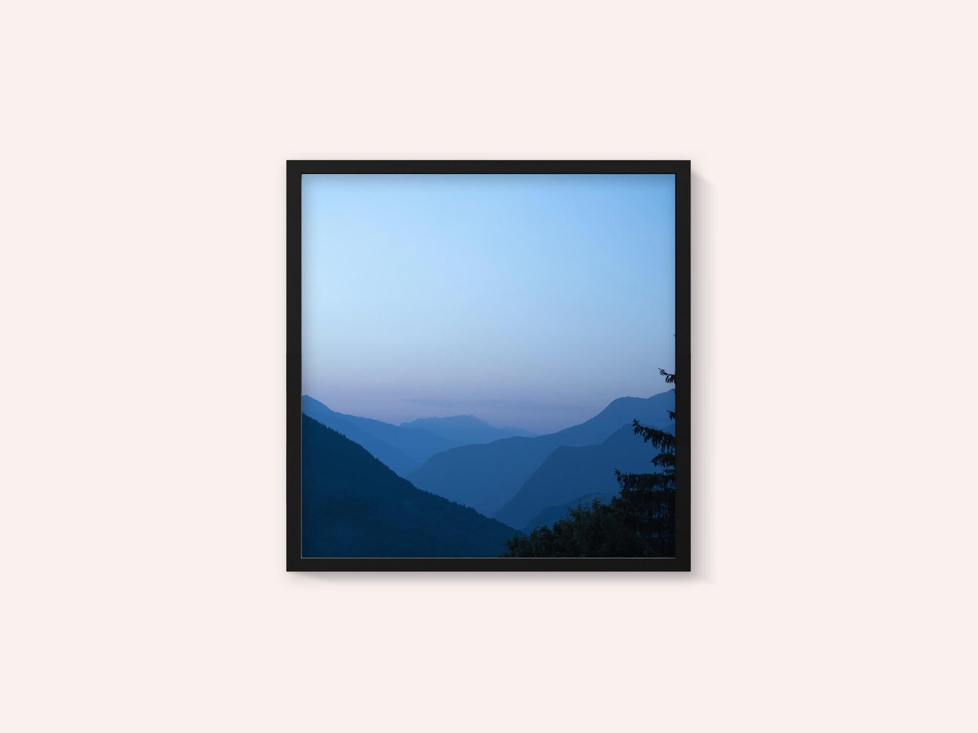 Sunrise in the french alps near Courchevel - summer gradient nature and travel photography