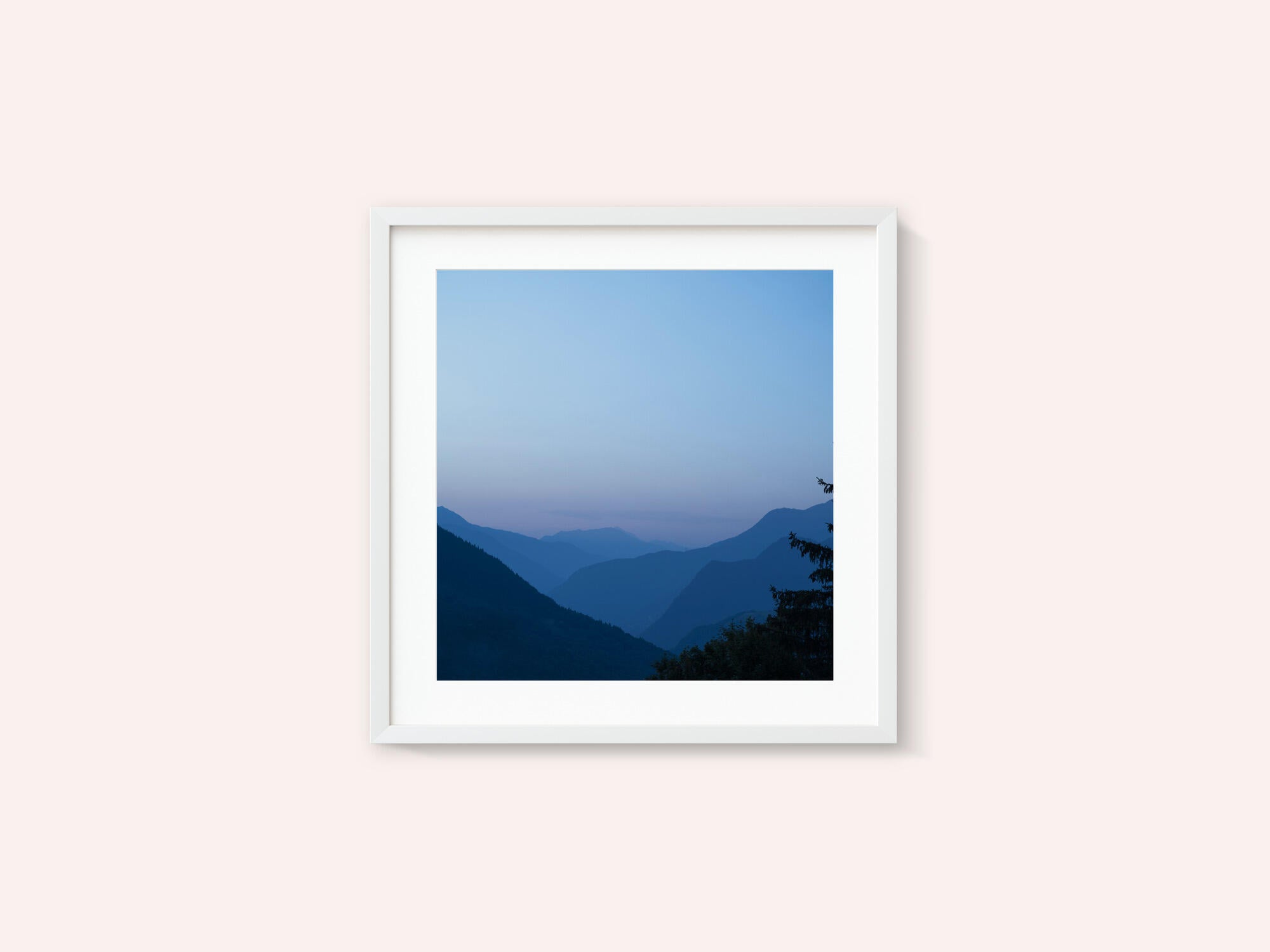 Sunrise in the french alps near Courchevel - summer gradient nature and travel photography