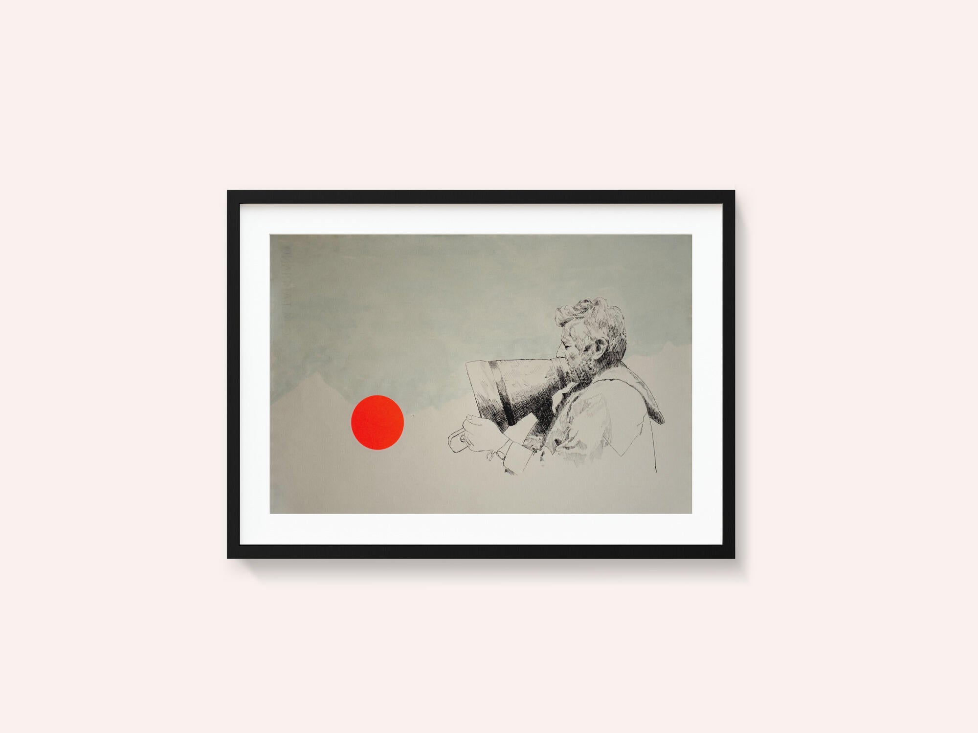 Megaphone and Red Circle