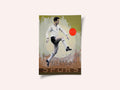 Vintage Soccer Player Kick
